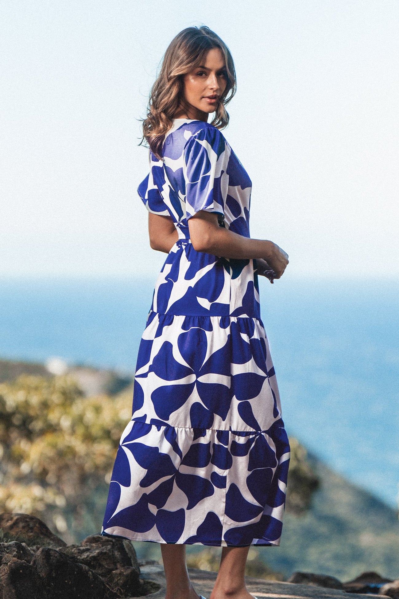 Floral Print Maxi Wrap Dress