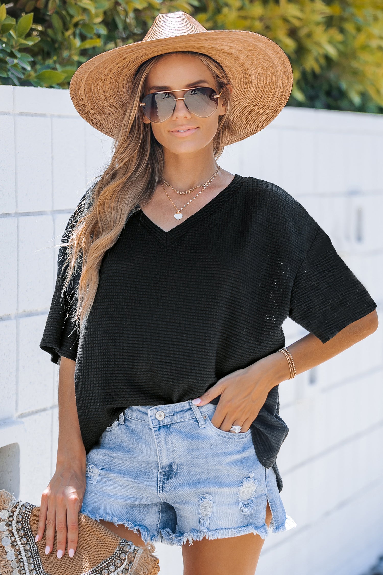 Short Sleeve V-Neck Tee