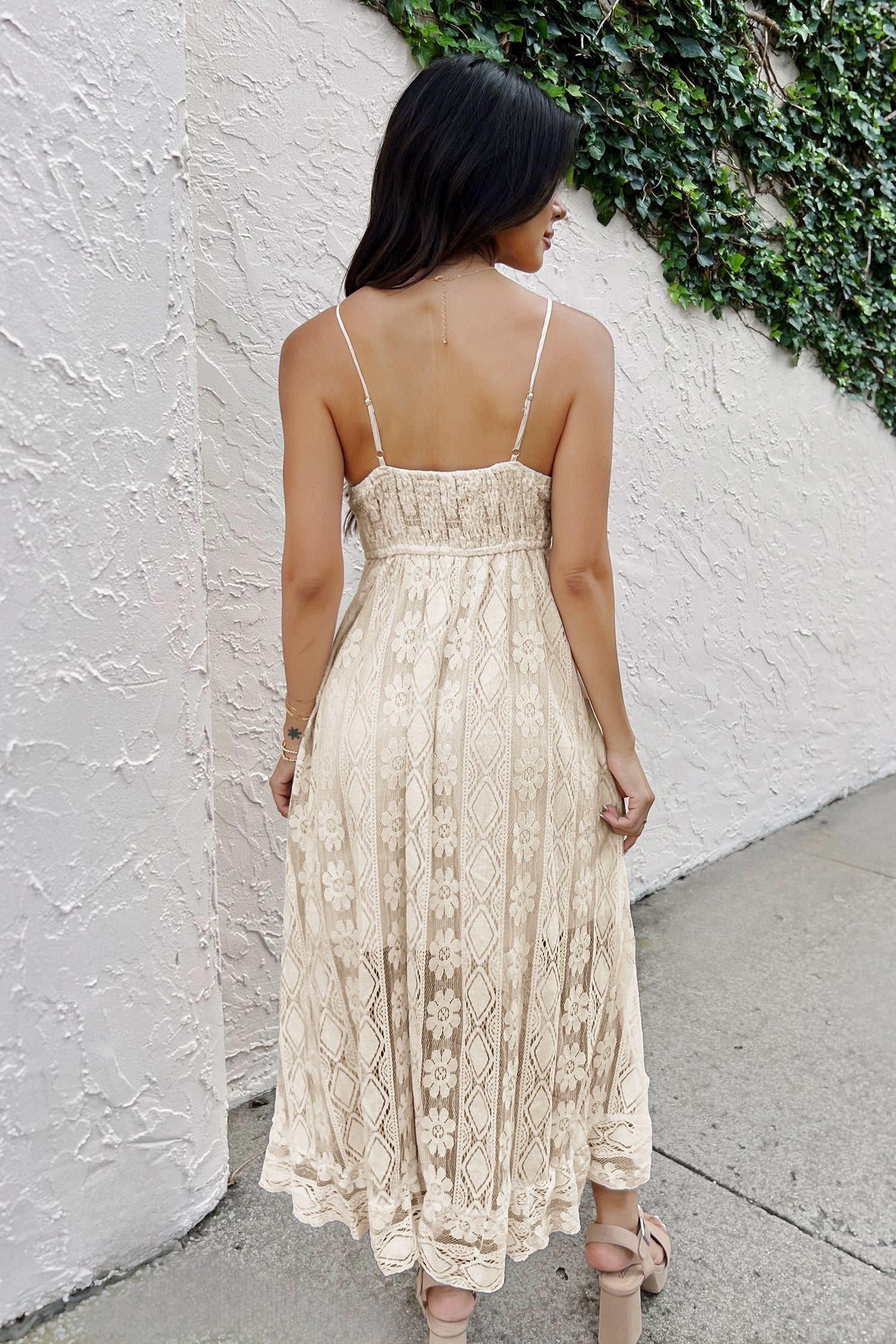 Astrid Sleeveless V-neck Tassel Ruching Dress