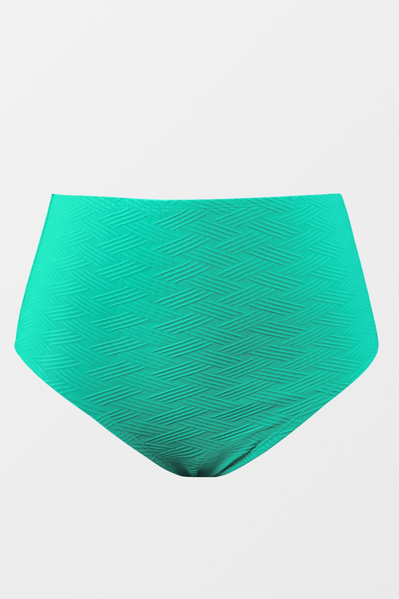 Cross Rib Retro High Waist Plus Size Bikini Bottoms