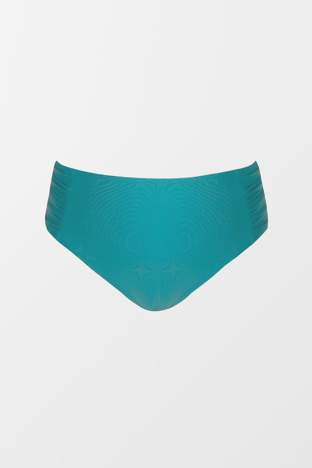Boho Rhapsody Shirred High Waist Plus Size Bikini Bottoms