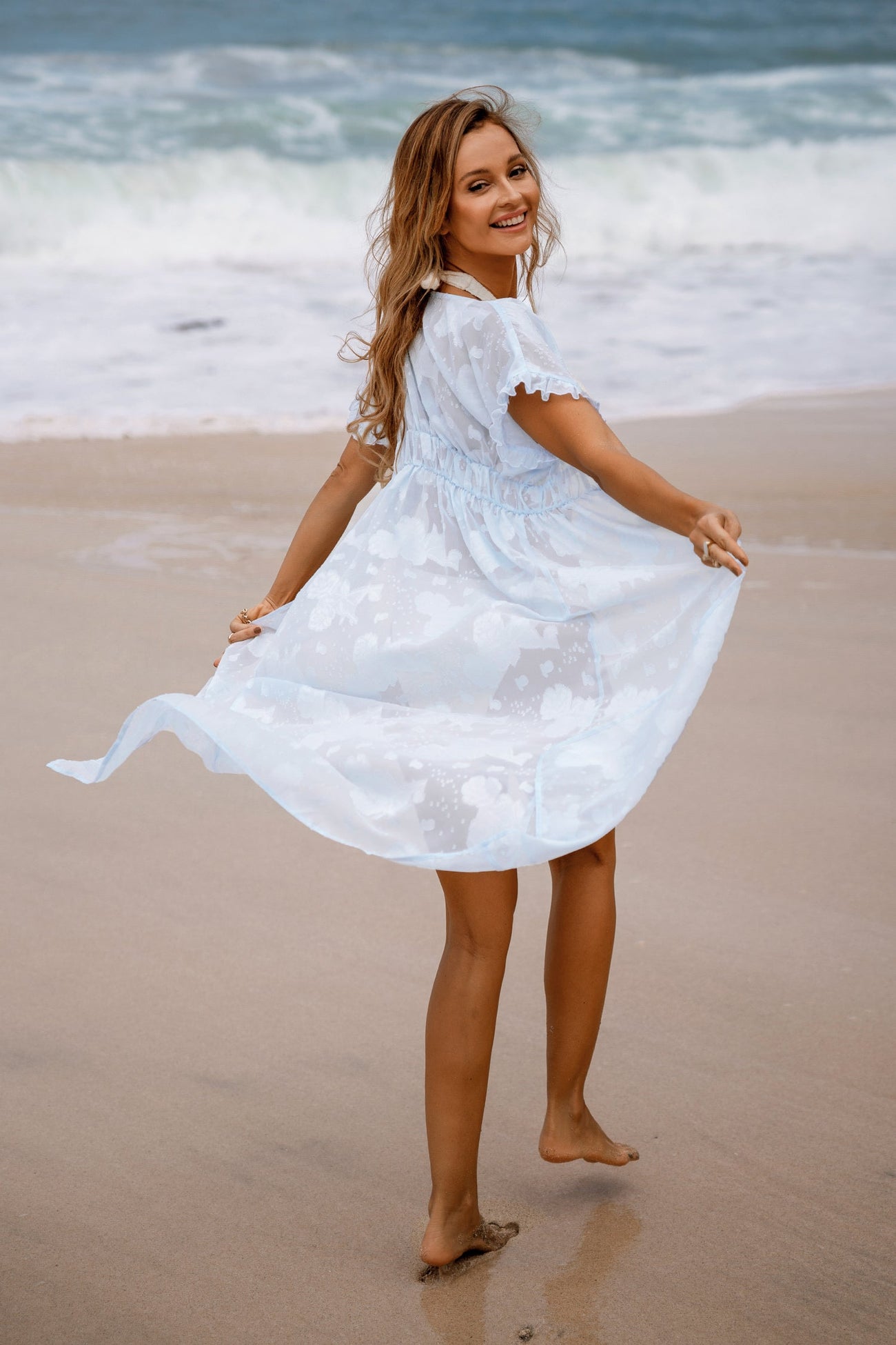 Macy Floral Lace Cover-Up Duster Kimono