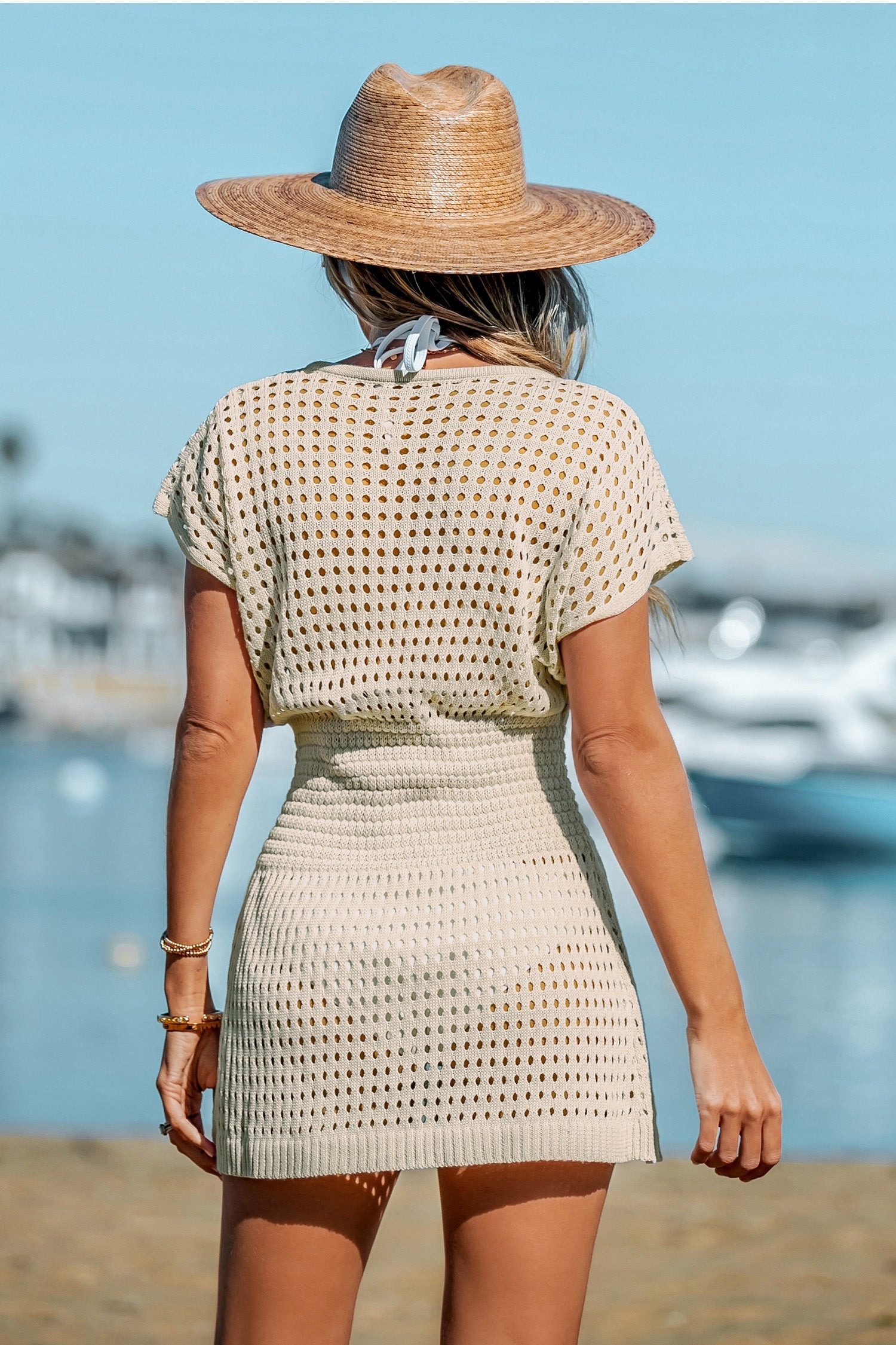 Storyteller Cutout V-Neck Cover-Up Dress