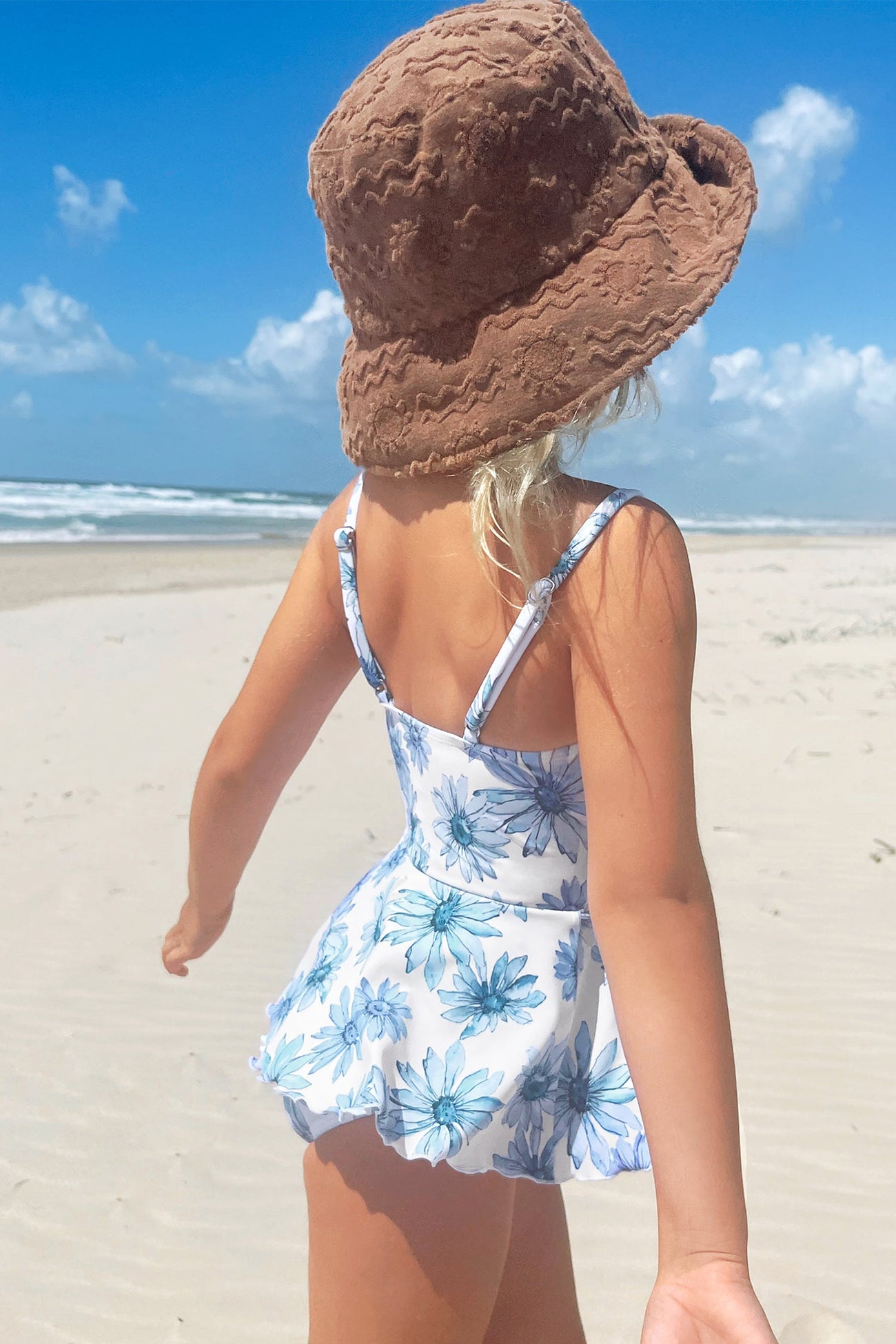 Girls Daisy Days Merrow Edge Cutout Swim Dress