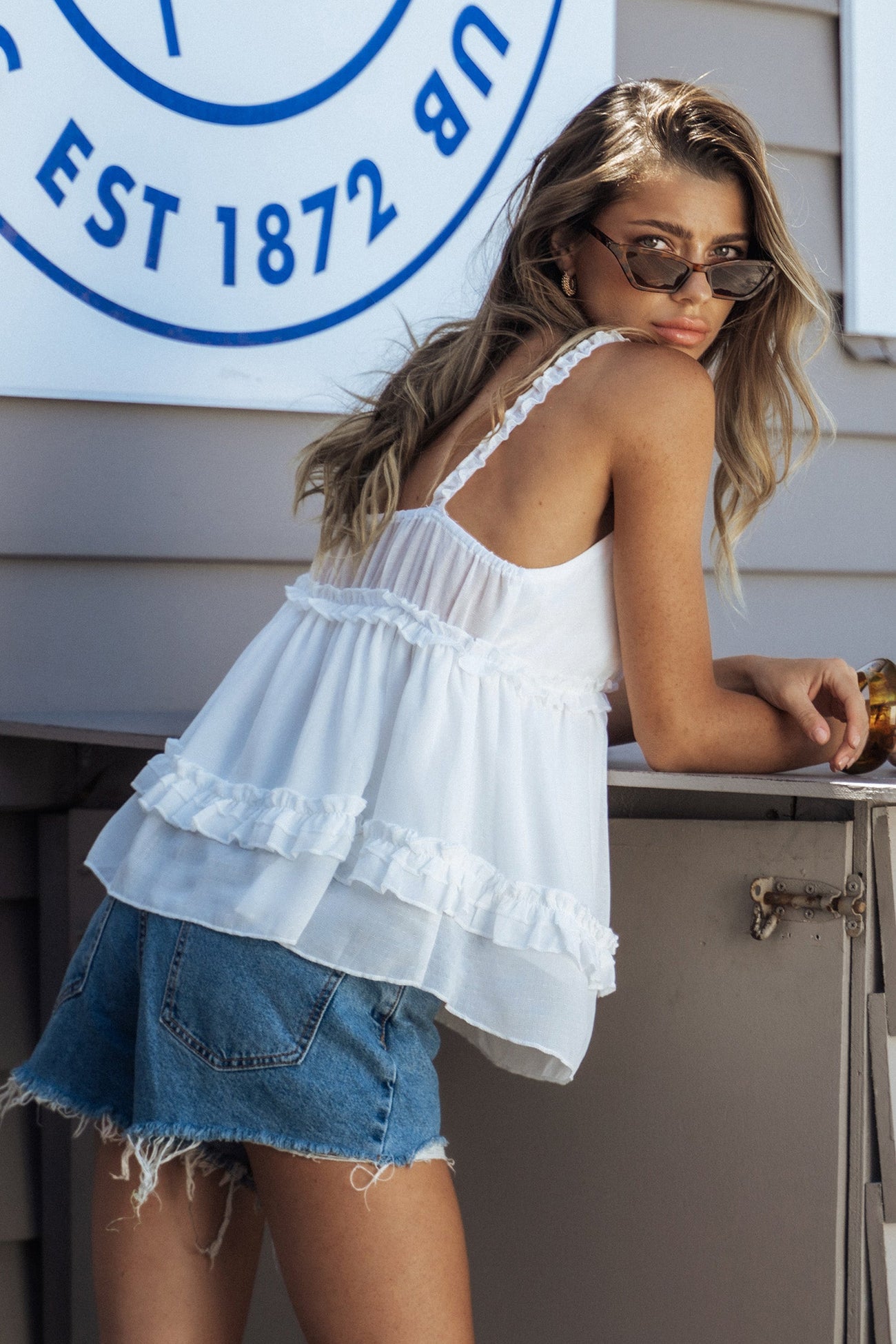 Ruffled V-Neck Cami