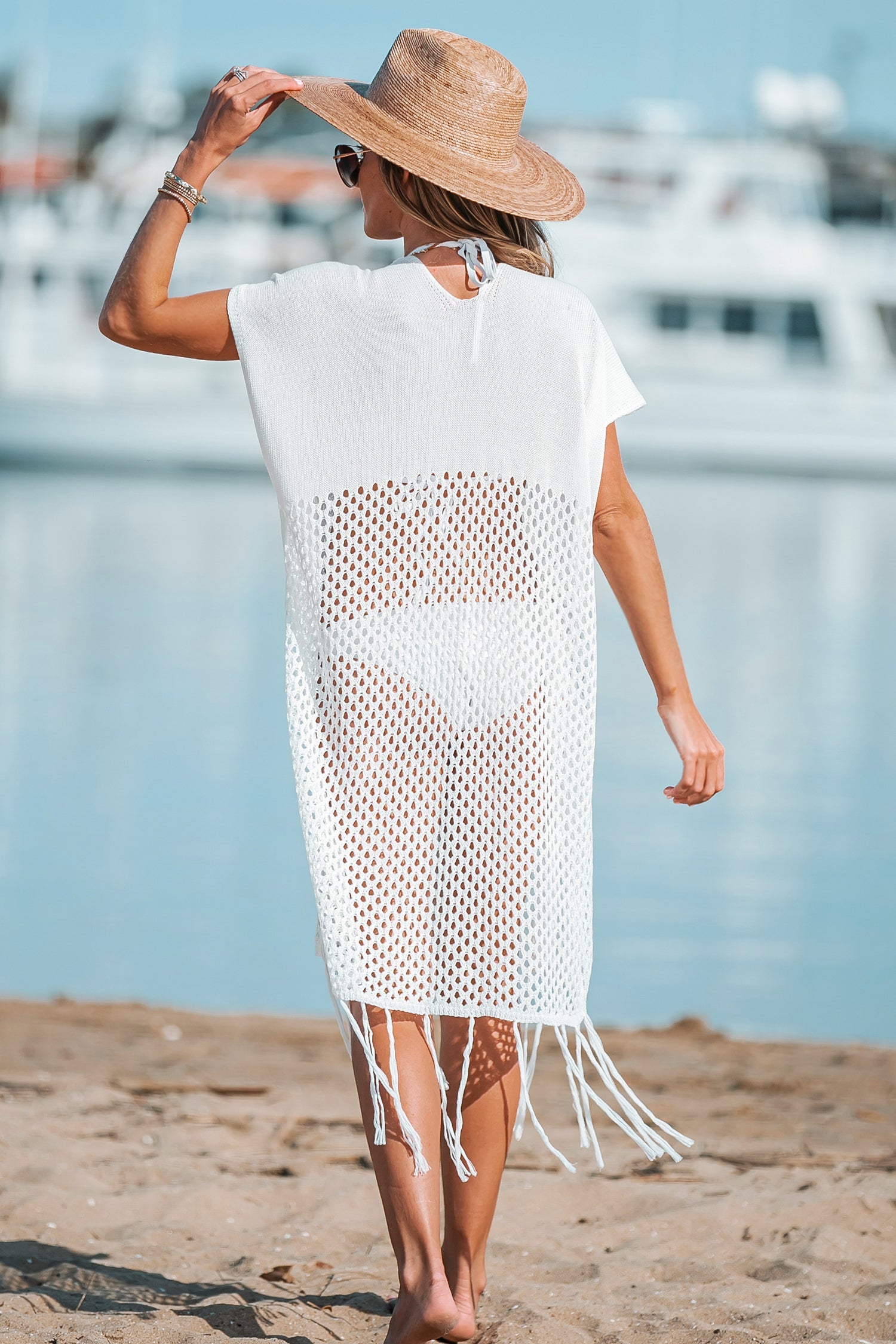 Crochet Tassel Cover-Up Kimono