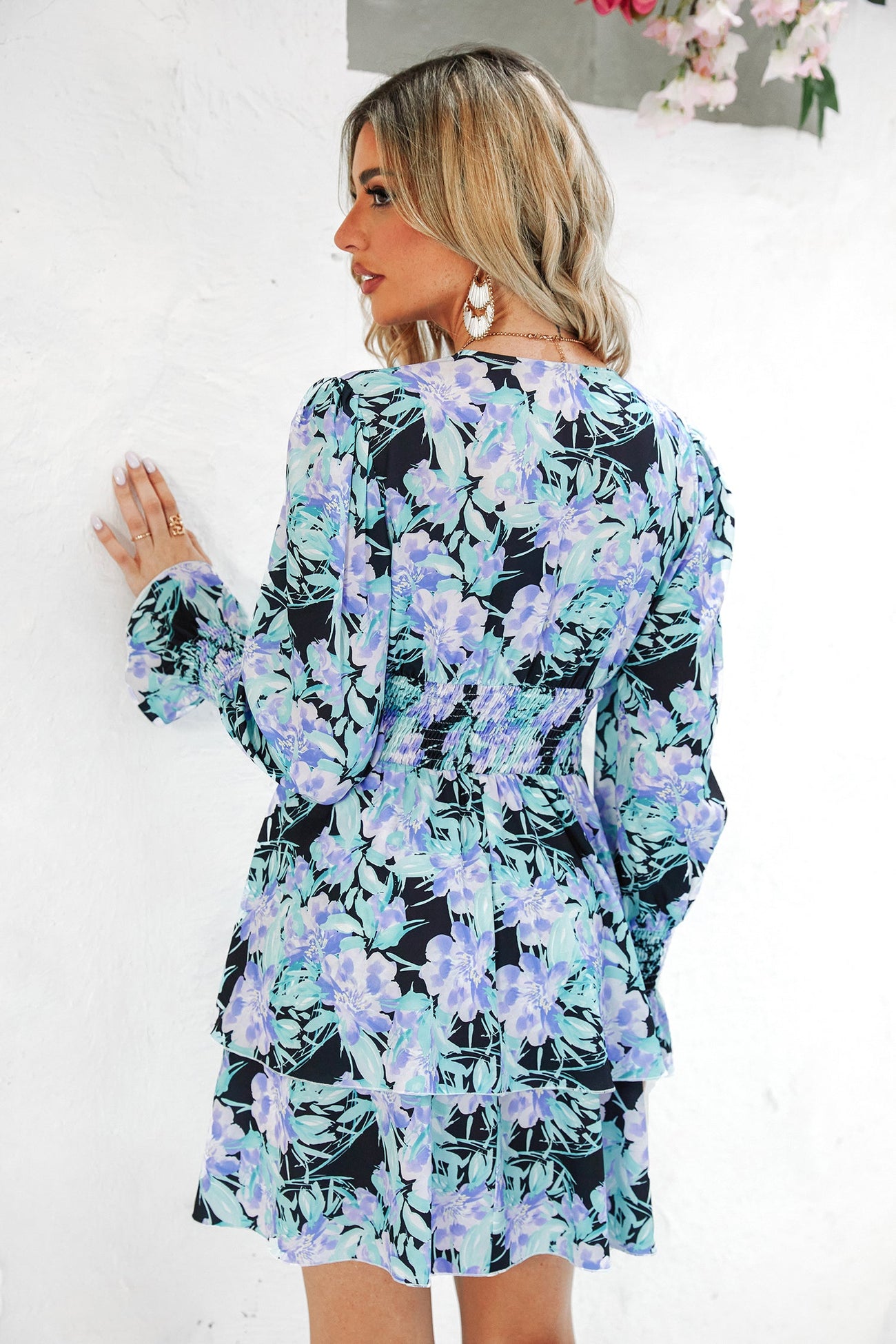 70 Degrees Ditsy Floral Smocked Dress