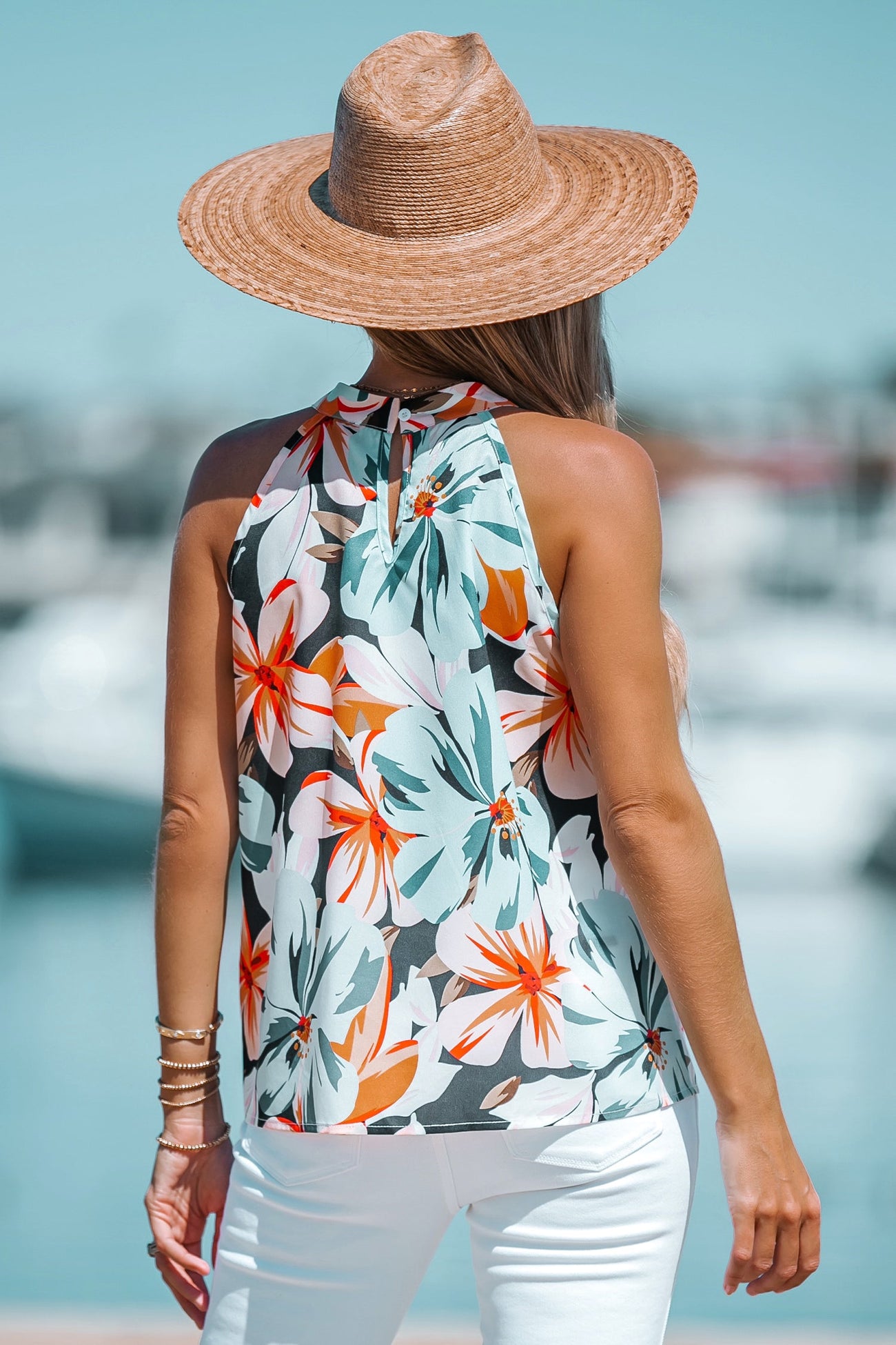 Floral Print Halter Top