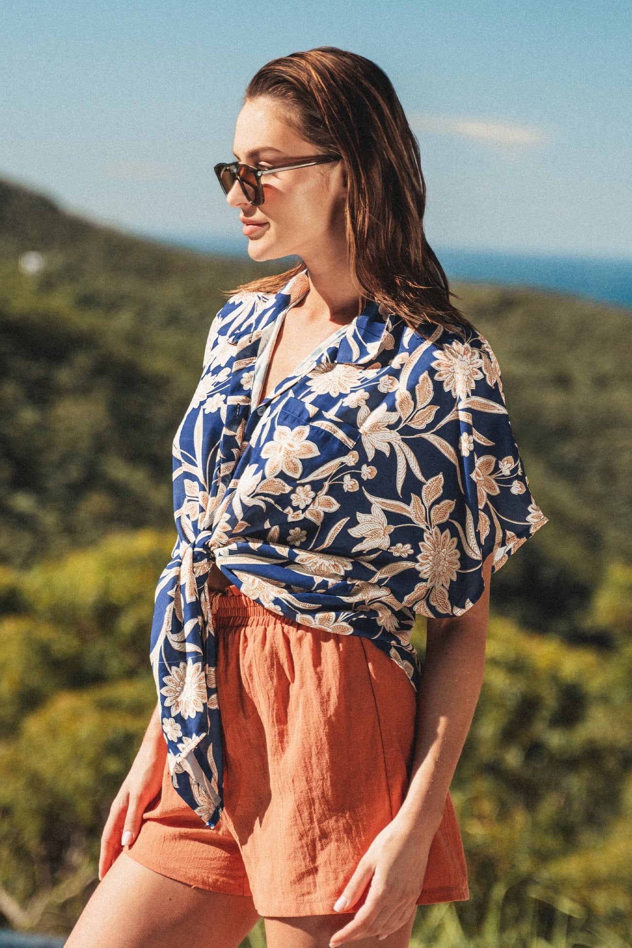 Floral Print Dropped Shoulder Shirt