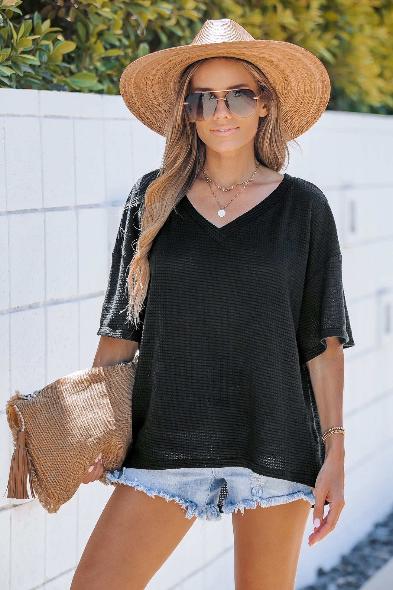 Short Sleeve V-Neck Tee