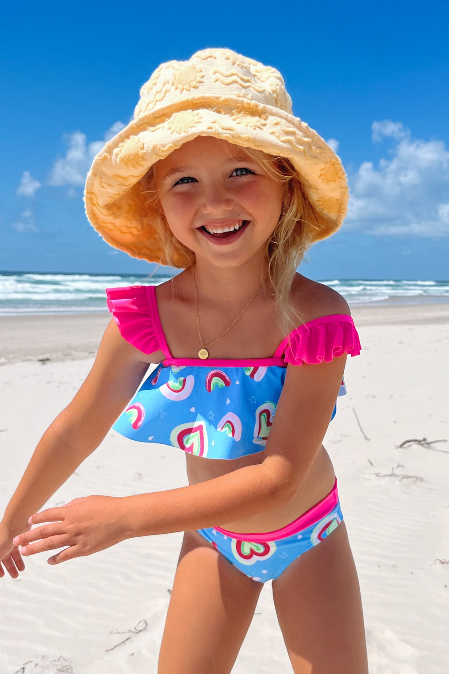 Girls Banded Ruffled & Standard waist Bikini Set