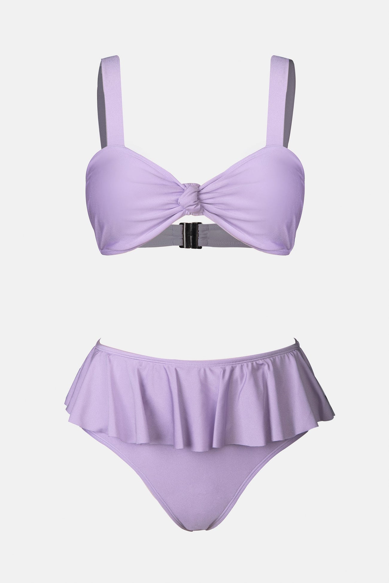 Knotted Bralette & Flounce Bikini Set