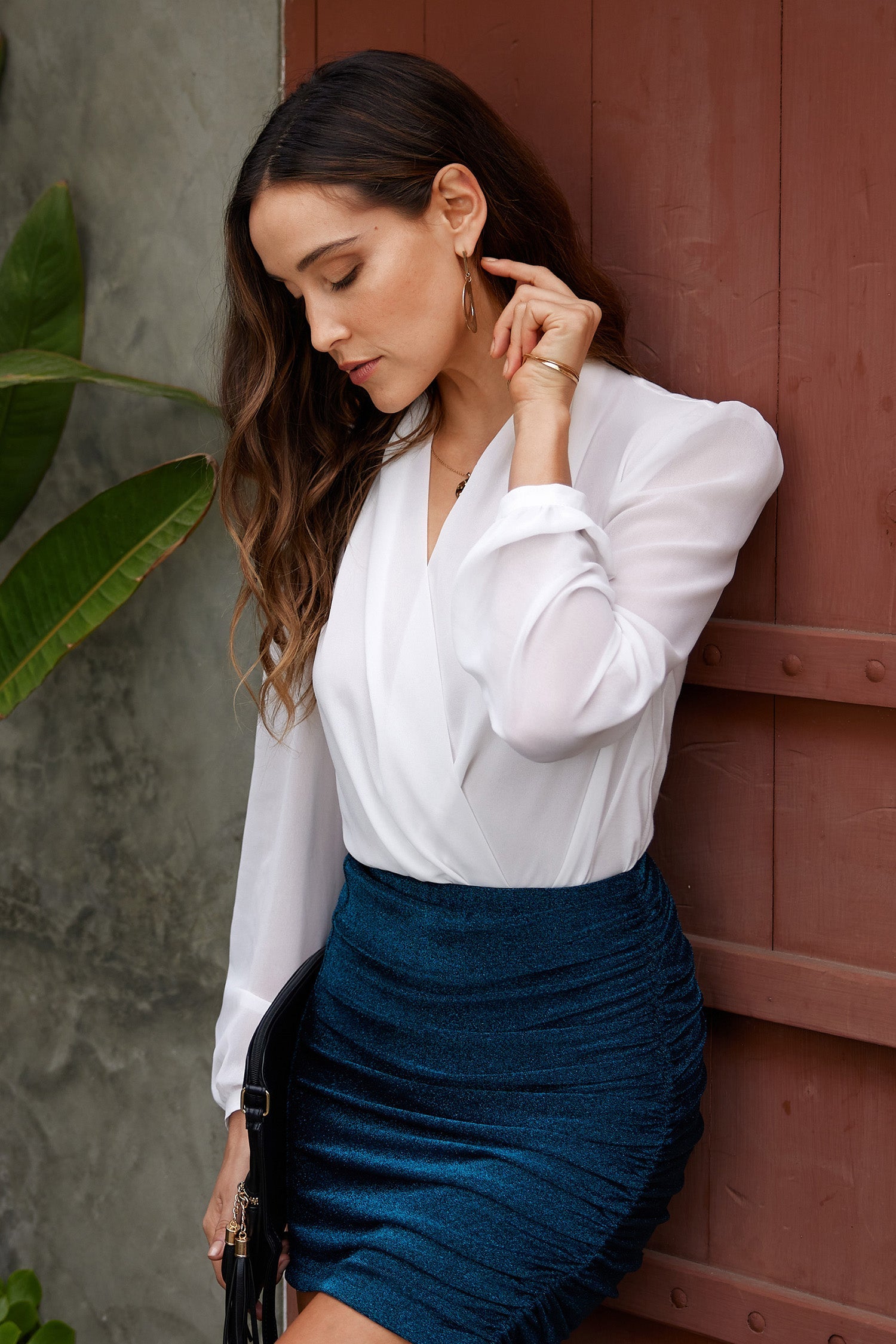 Wrap Surplice Bodysuit