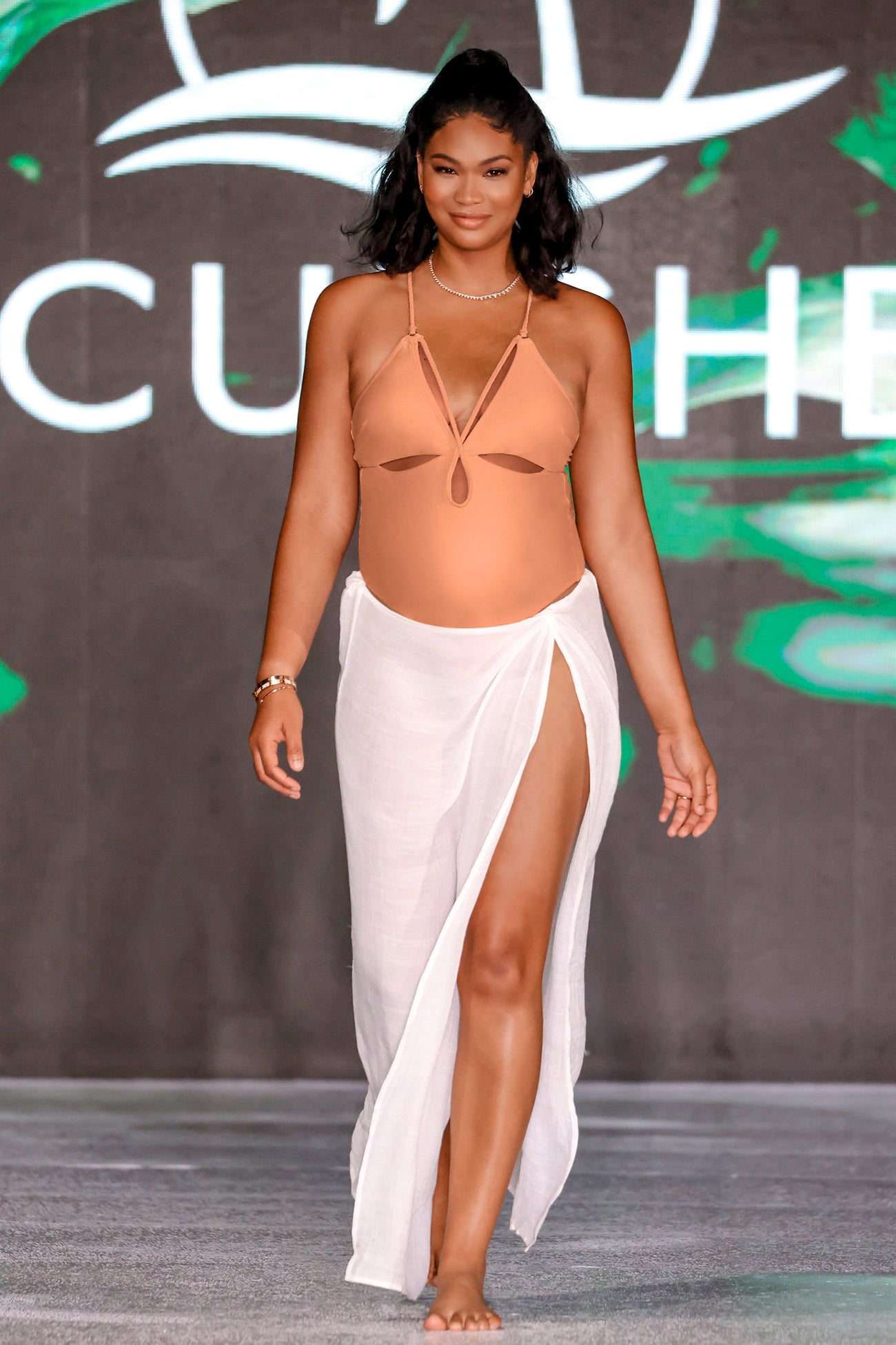 Recycled Nature Verse Knotted Cutout Cheeky One Piece Swimsuit