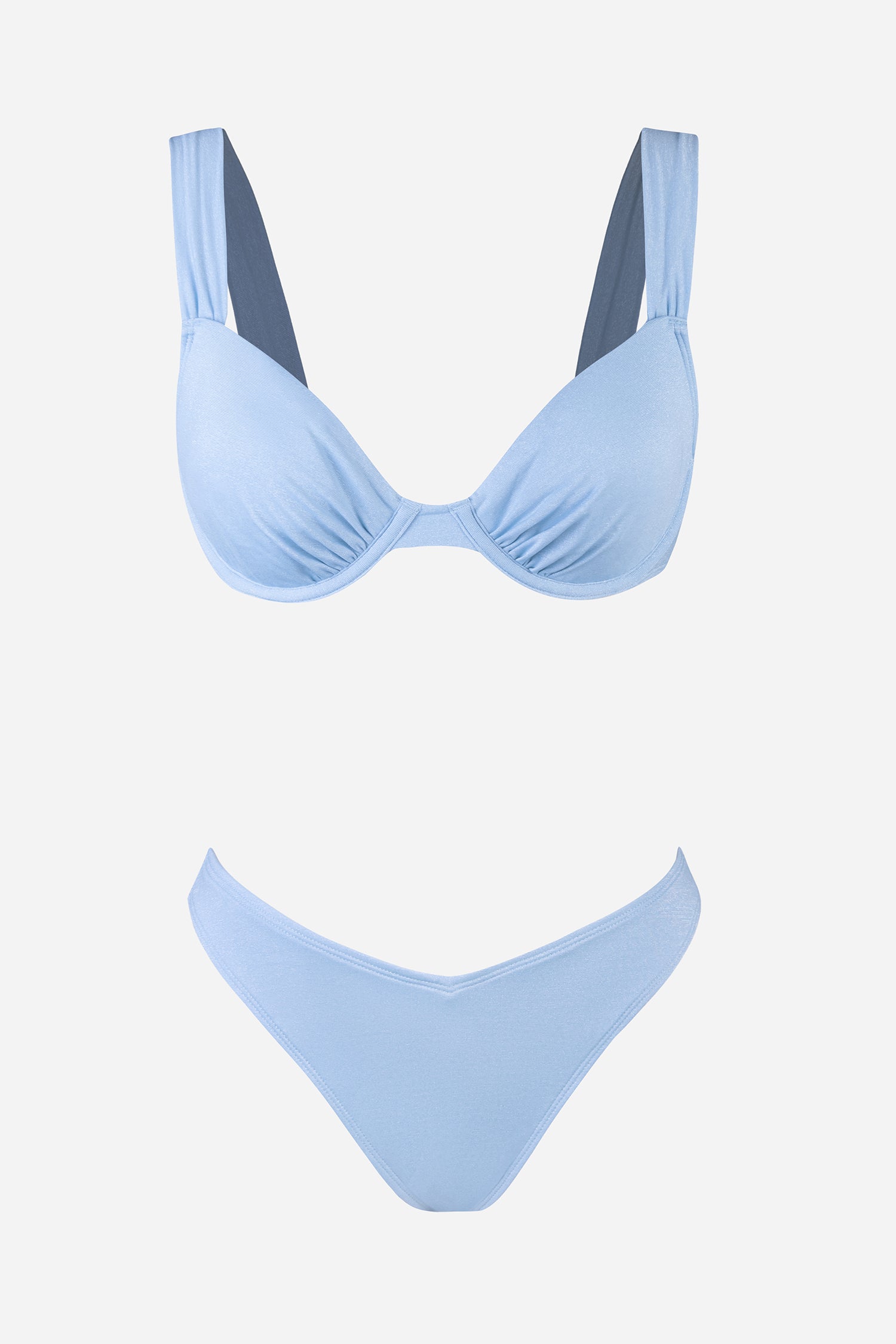 X STASSIE Crystal Waters Underwire Top & V-Cut Hipster Bikini Set