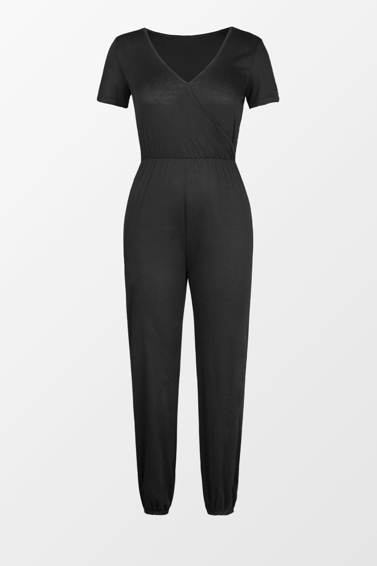 Danica V-neck Maxi Short Sleeve Jumpsuit