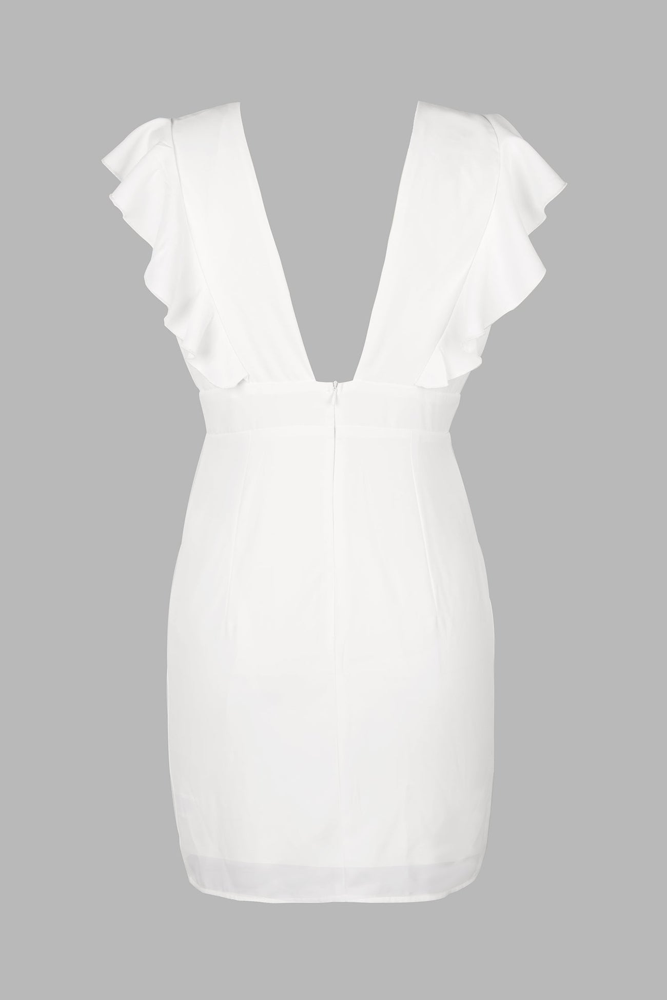 Romance Plunge Ruffled Mini Dress
