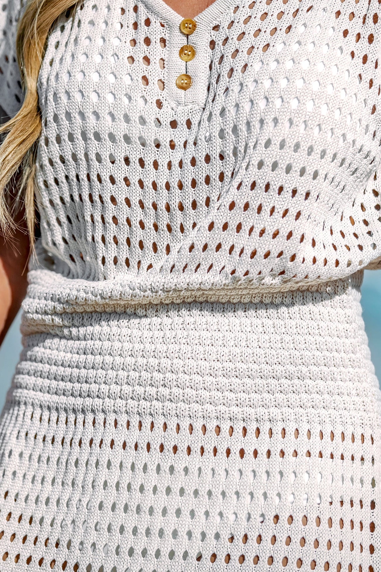 Cutout Crochet Cover-Up Dress