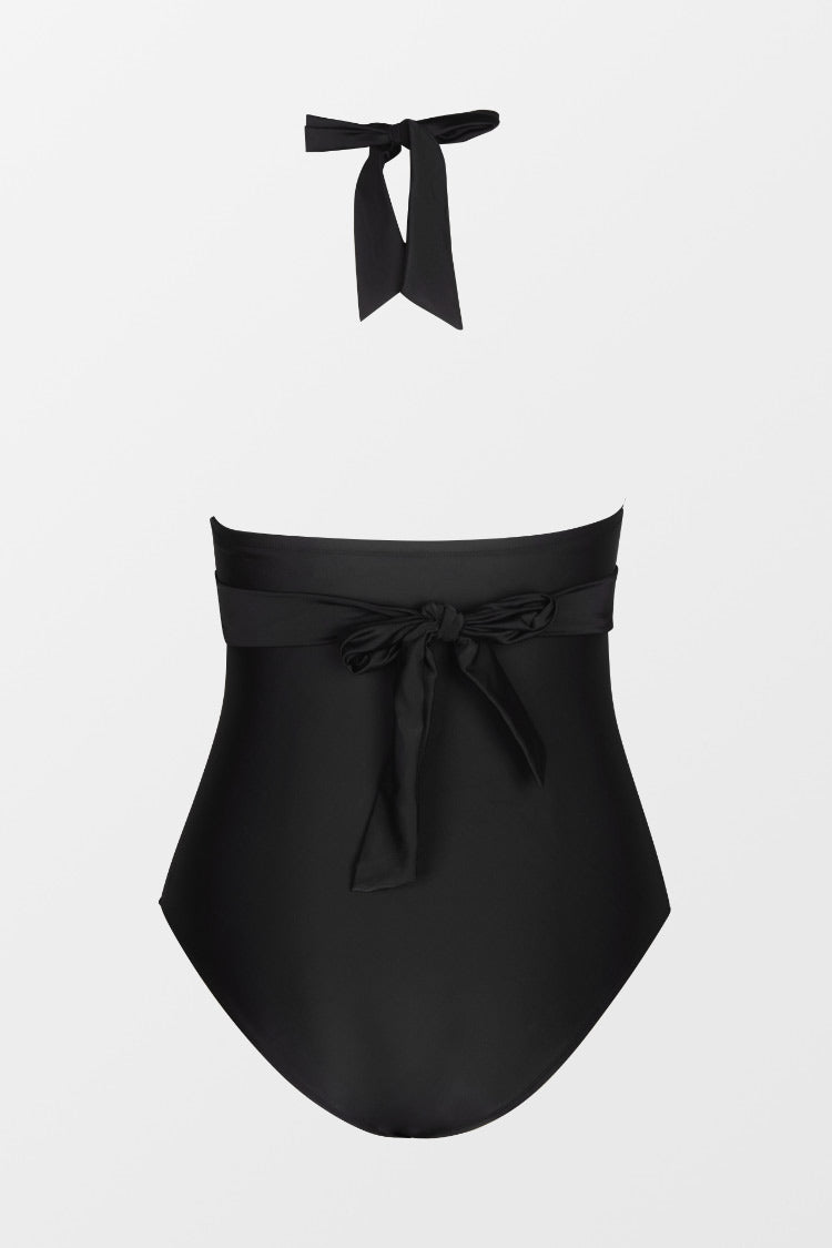 Seaside Holiday Twist Front Plus Size One Piece Swimsuit