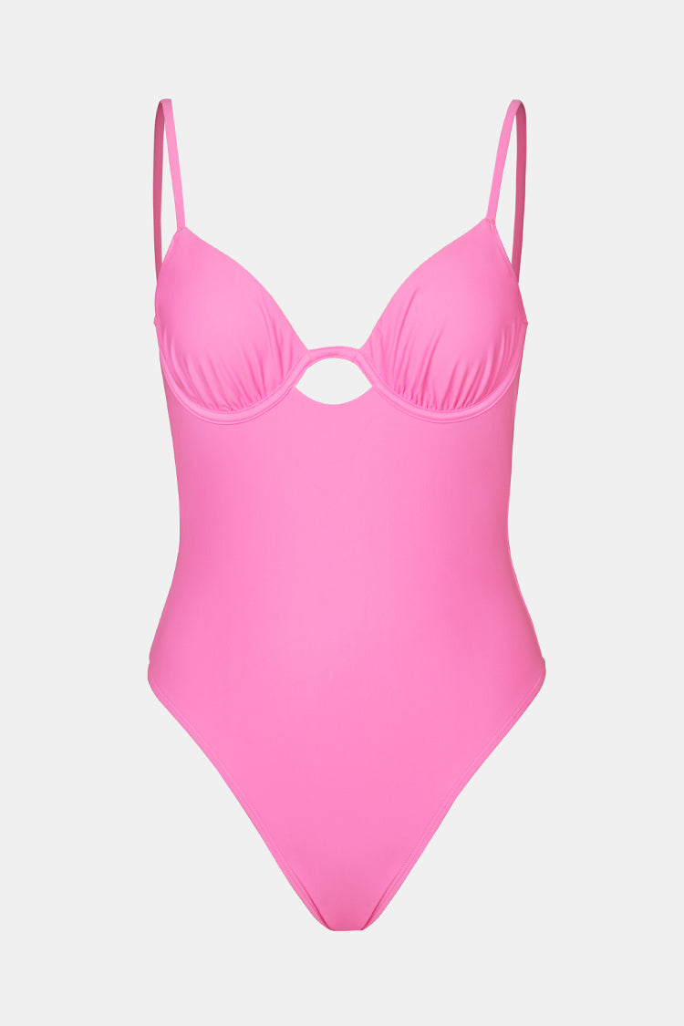 X STASSIE Oasis Ruched Underwire One Piece Swimsuit