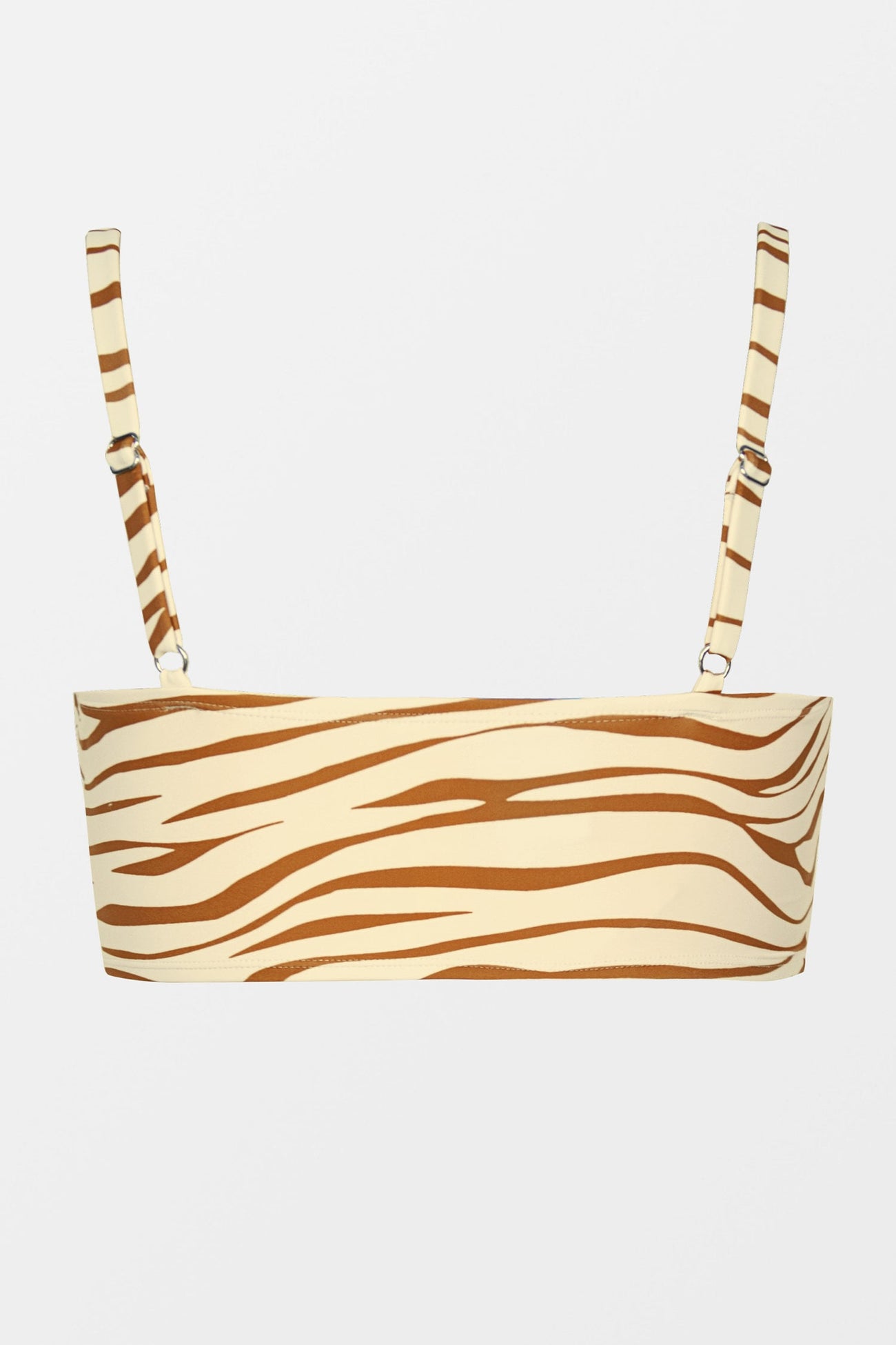 Zesty Zebra Scoop Neck Plus Size Bikini Top