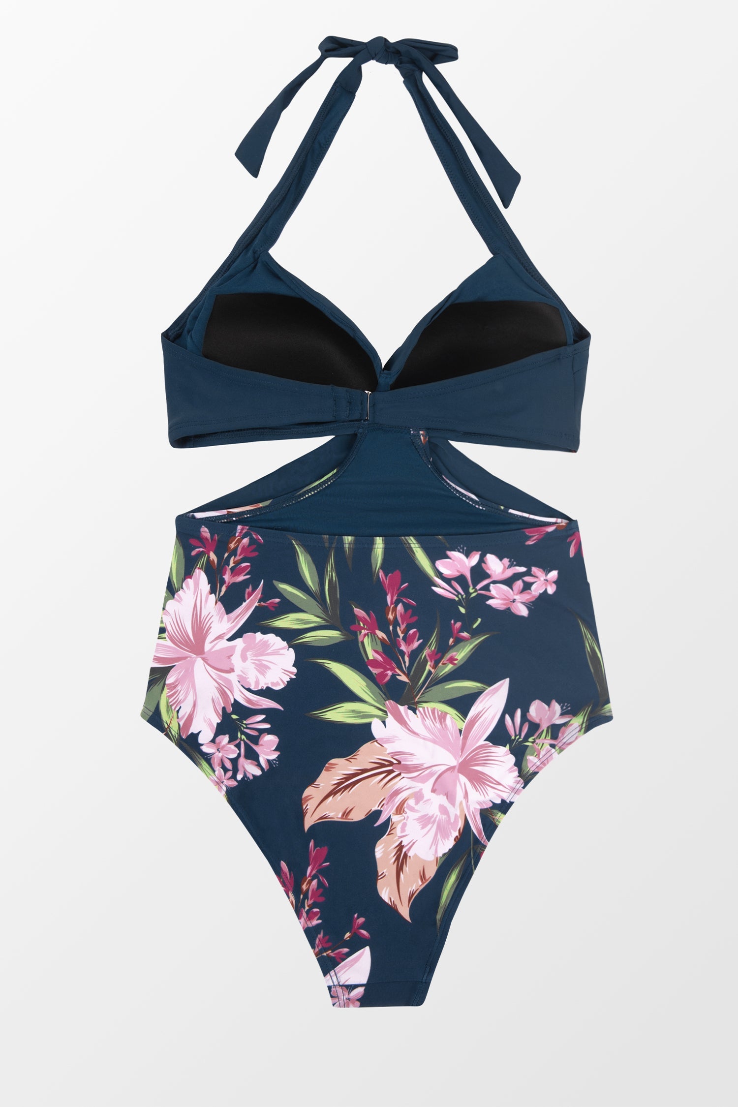 Winter Fantasy Wrap Front Cutout One Piece Swimsuit