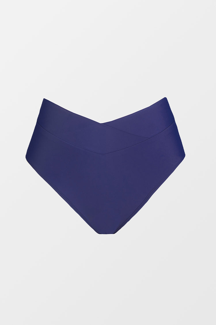 Summer Dreaming Overlapped High Waist Plus Size Bikini Bottoms