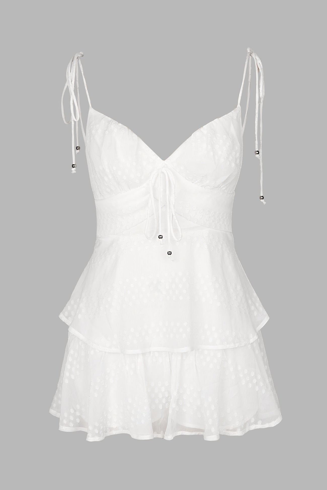 X Madison Yours Forever Ruffled Cami Romper