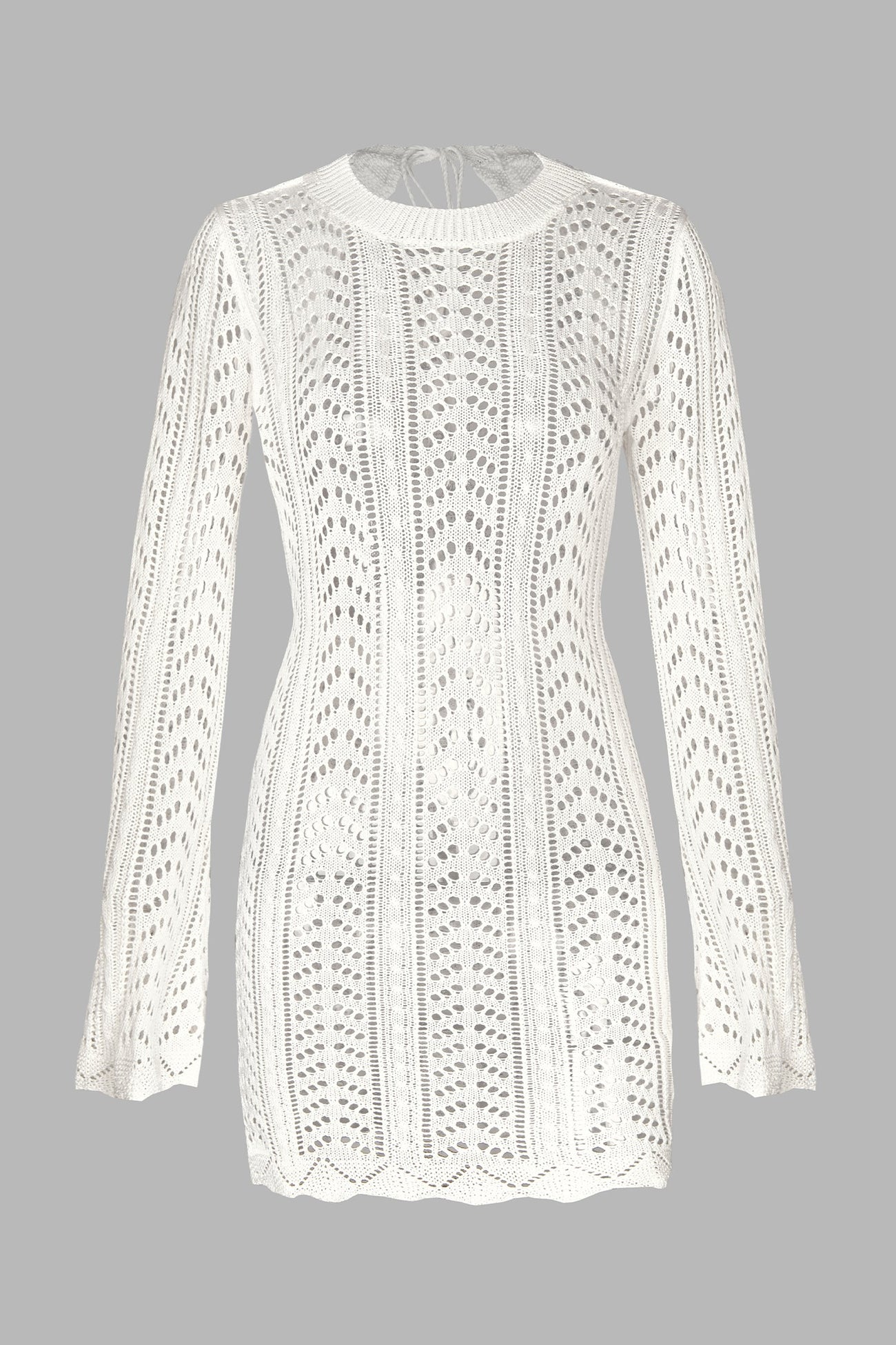 X STASSIE Escape Crochet Backless Cover-Up Dress