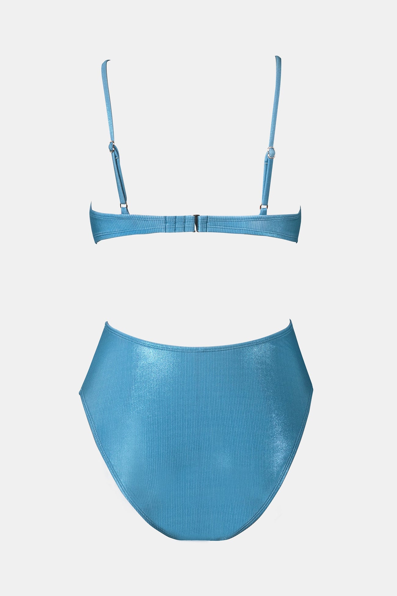 Shining Waves Foil Strappy Monokini Swimsuit