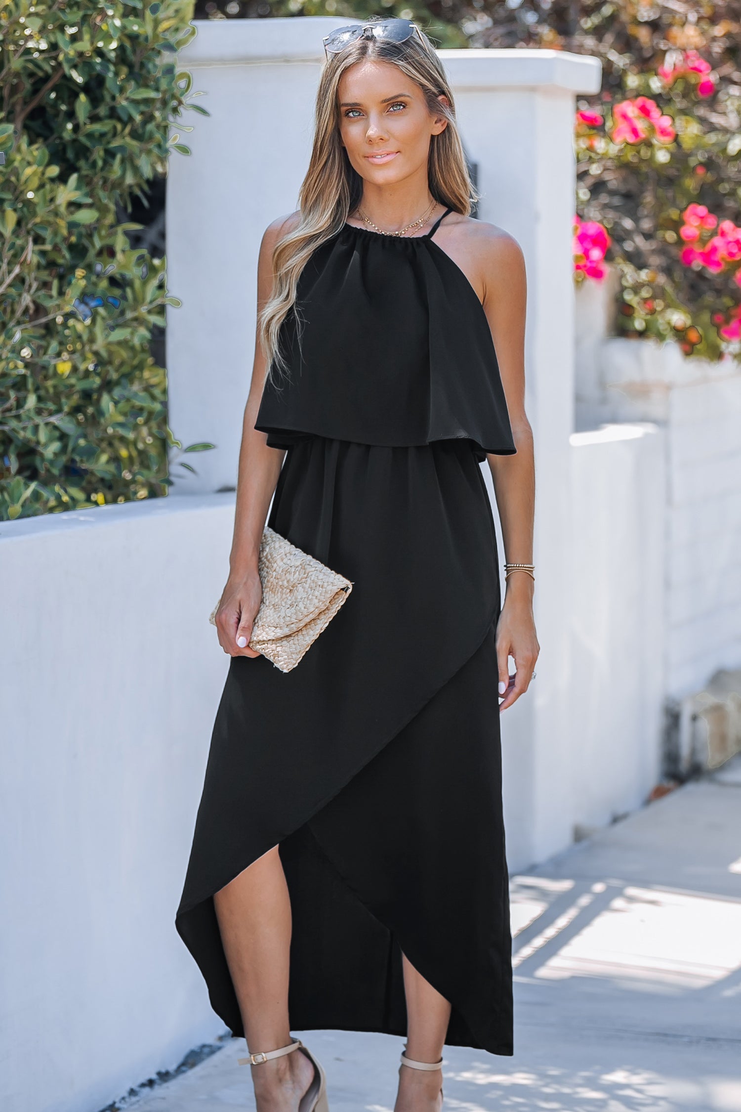 Ruffled Cami Midi Dress