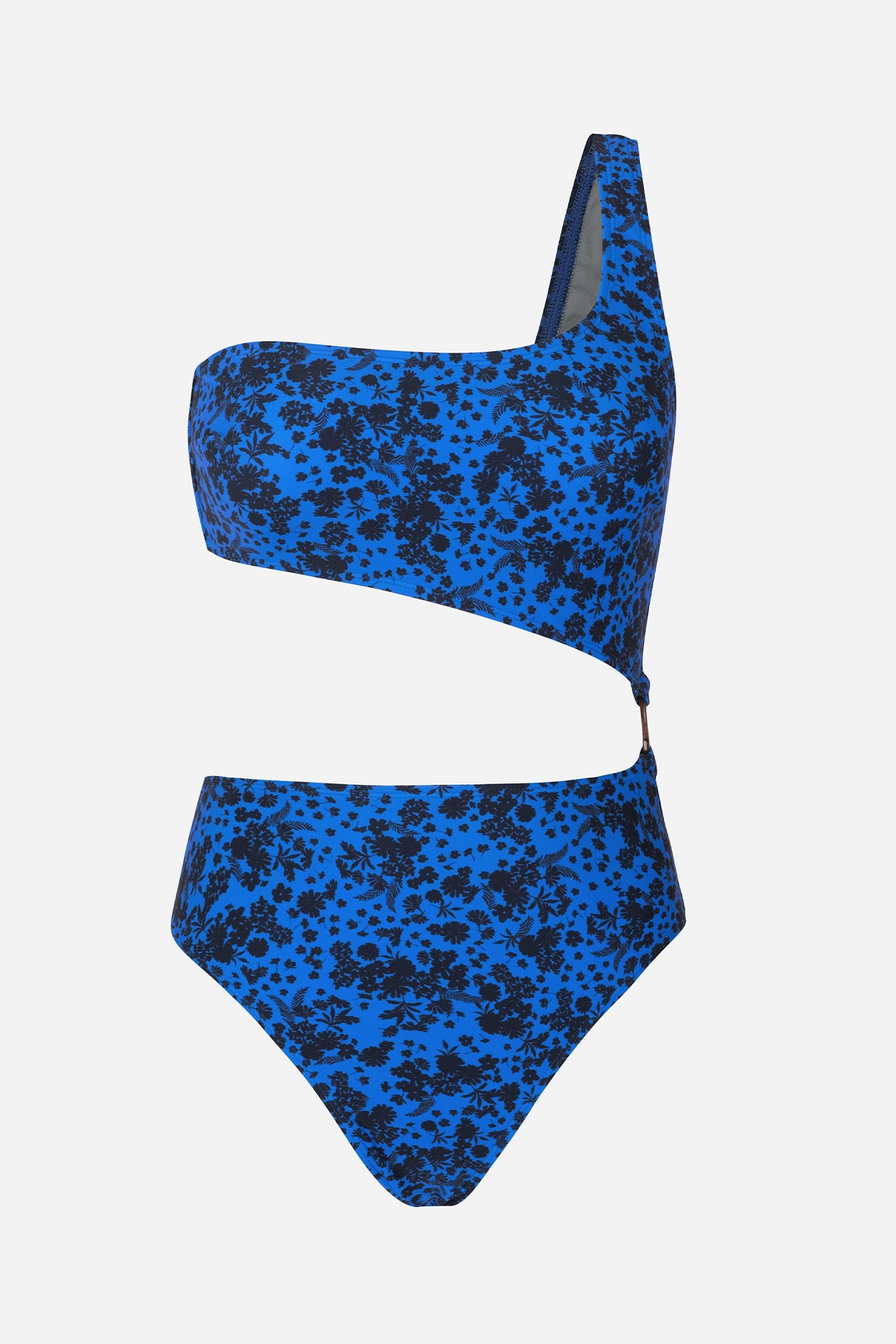 Floral Colombia Coast O-Ring One Shoulder Monokini Swimsuit