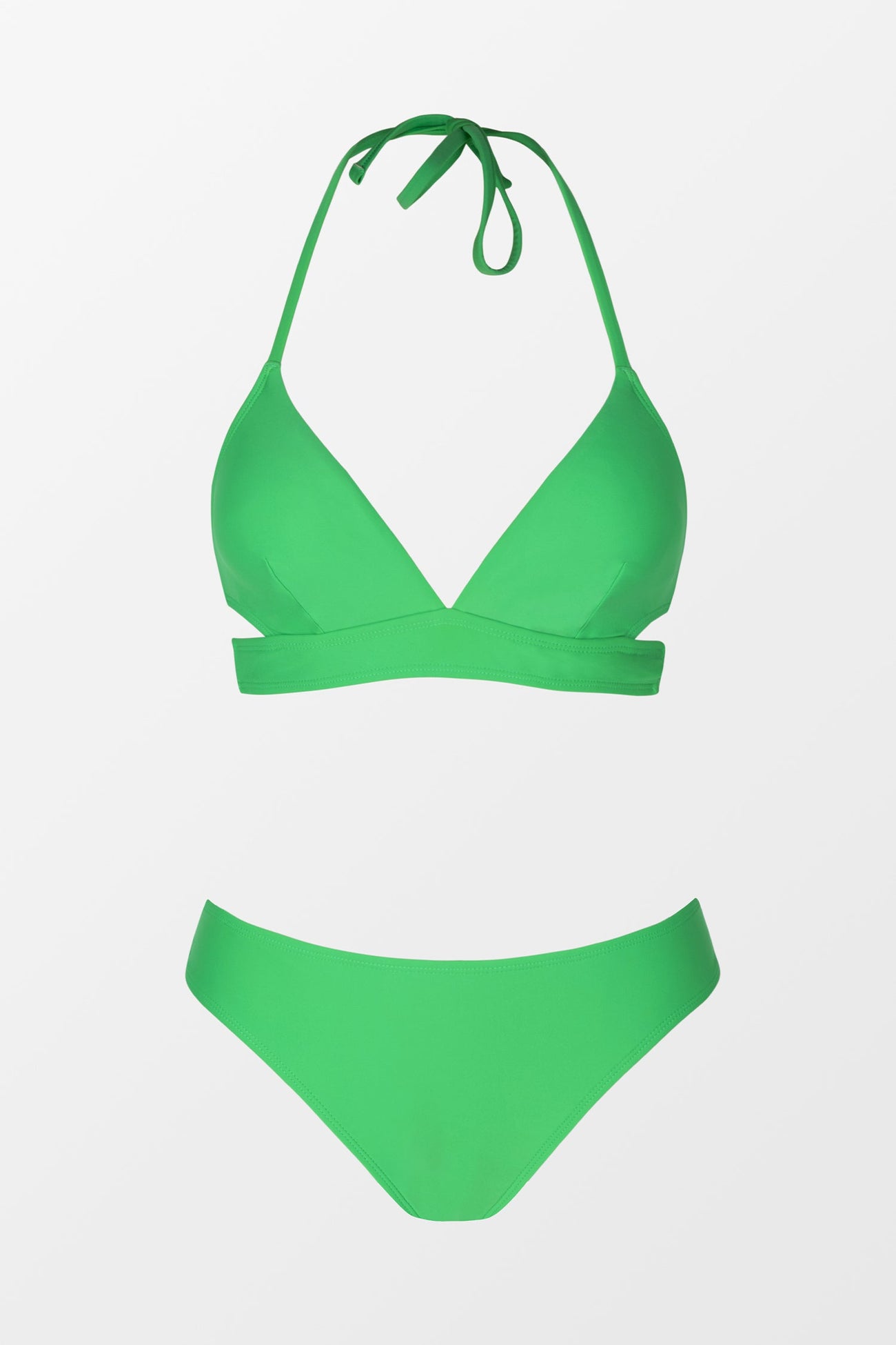 Vacation Cutout Strappy Halter & Hipster Bikini Set