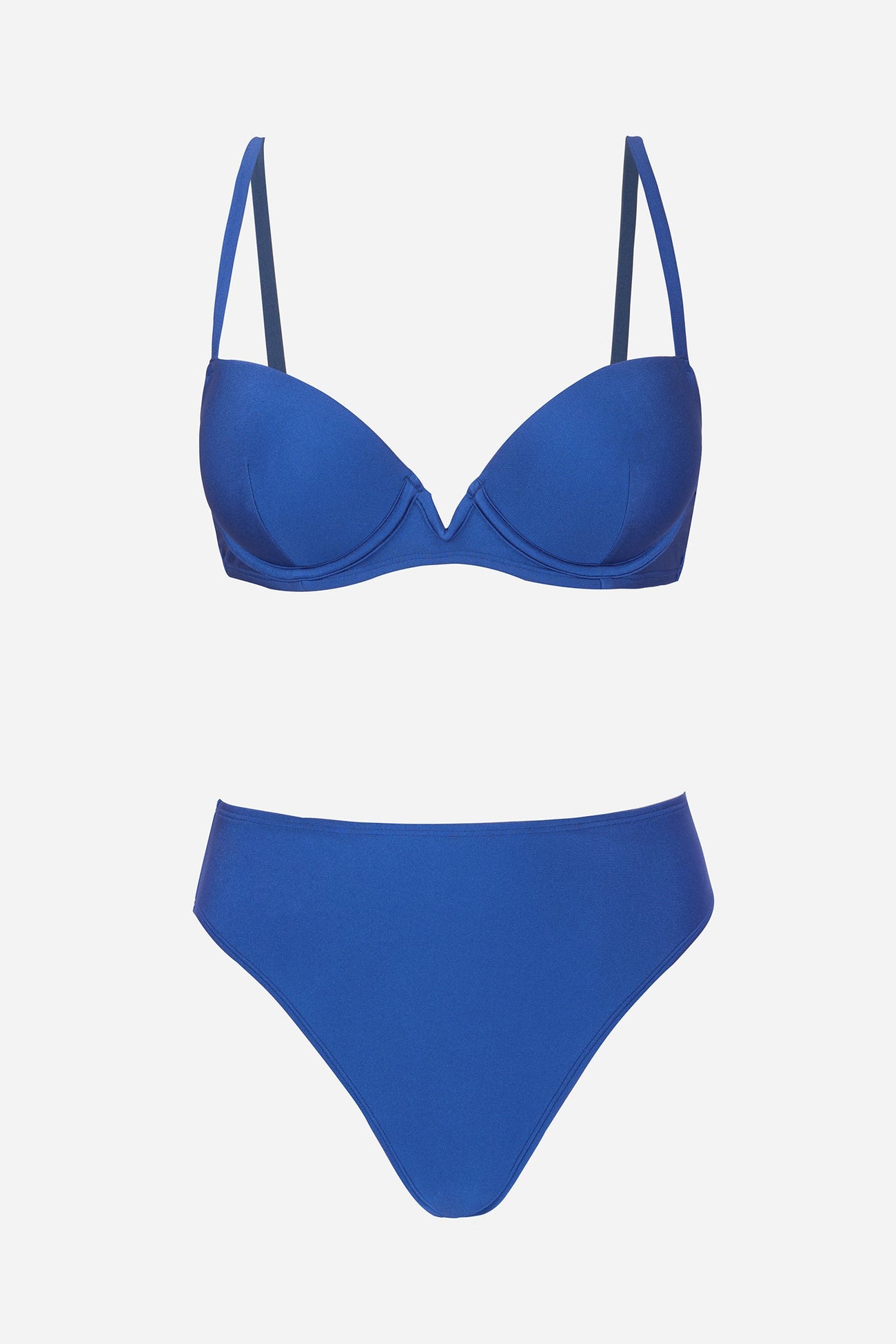 Electro Optic V-Wire Push Up Top & Cheeky High Waist Bikini Set