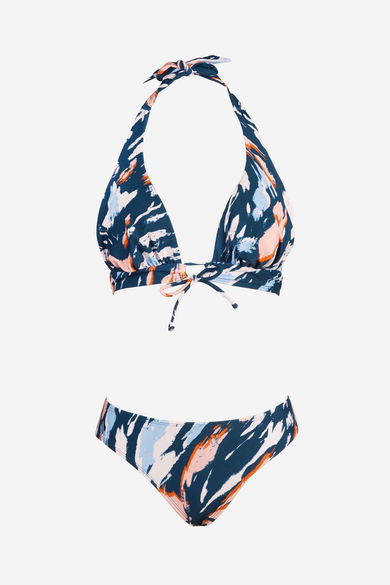Graffiti Board Back Tie Halter & Classic Hipster Bikini Set