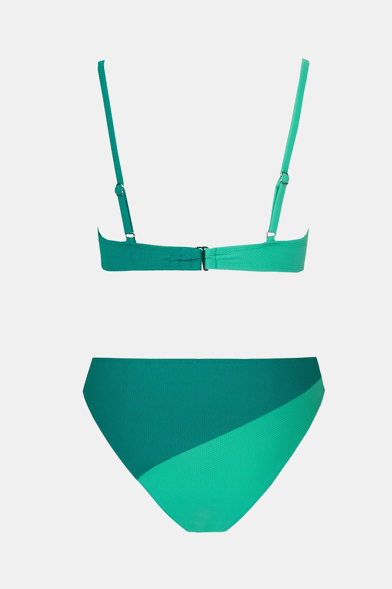 Salty Reef Texture Twist Bralette & Cheeky Hipster Bikini Set