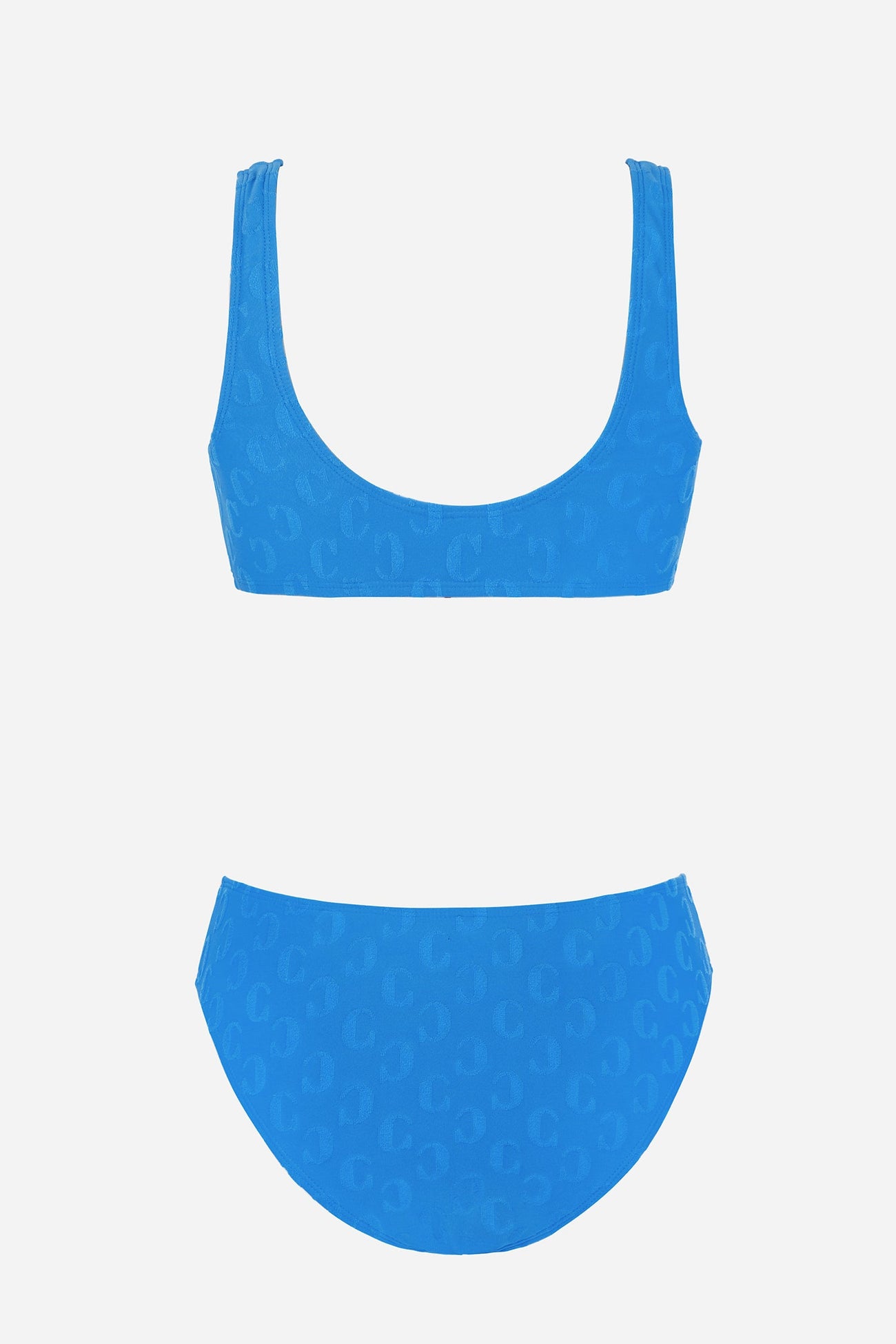 Cupshe Jacquard Scoop Bralette & Classic Hipster Bikini Set