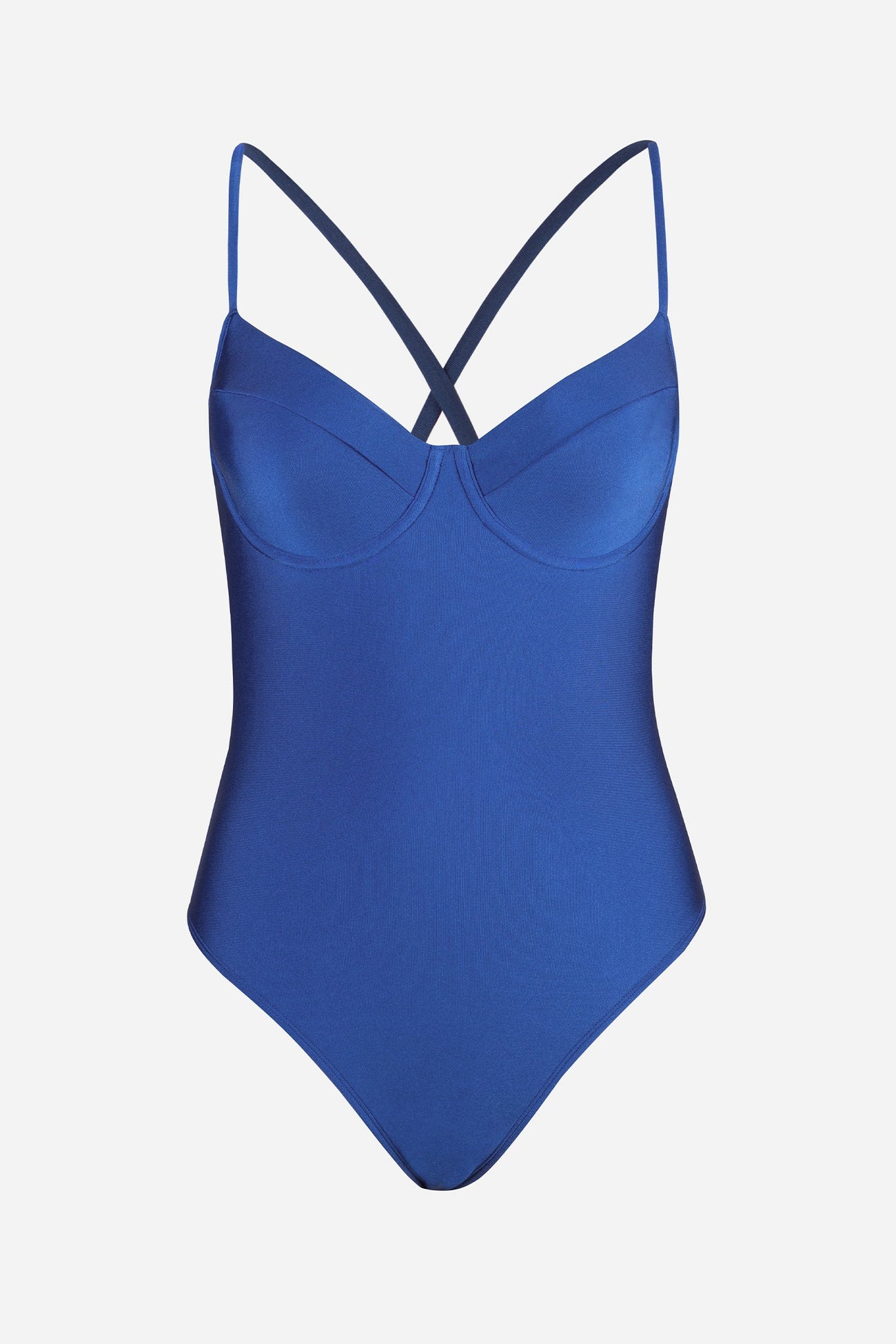 Electro Optic Underwire Cross Back One Piece Swimsuit