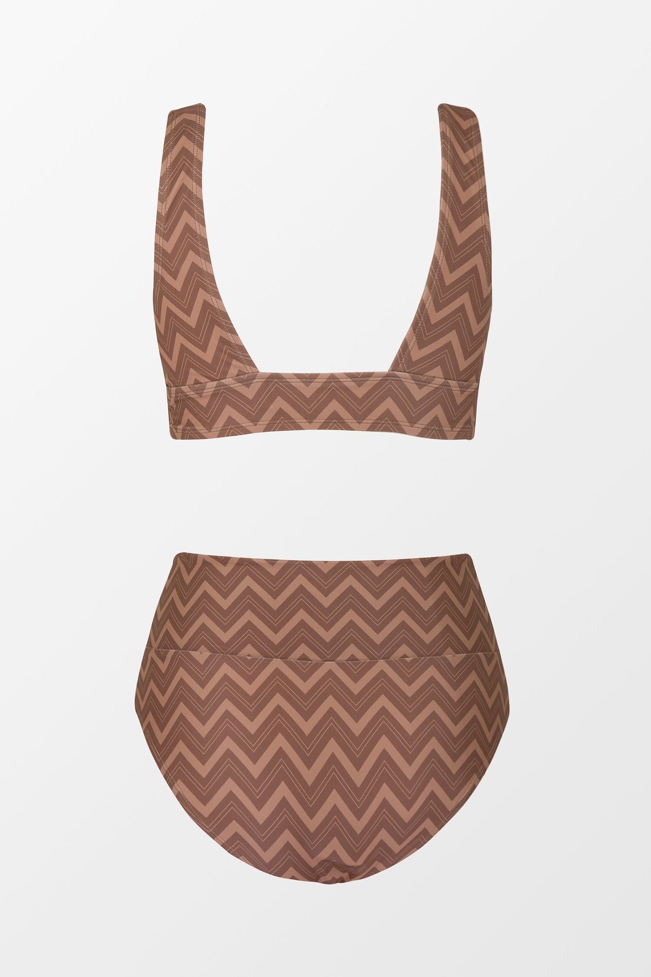 Zigzag Stripes V-Neck Bralette & Multi Way Bikini Set