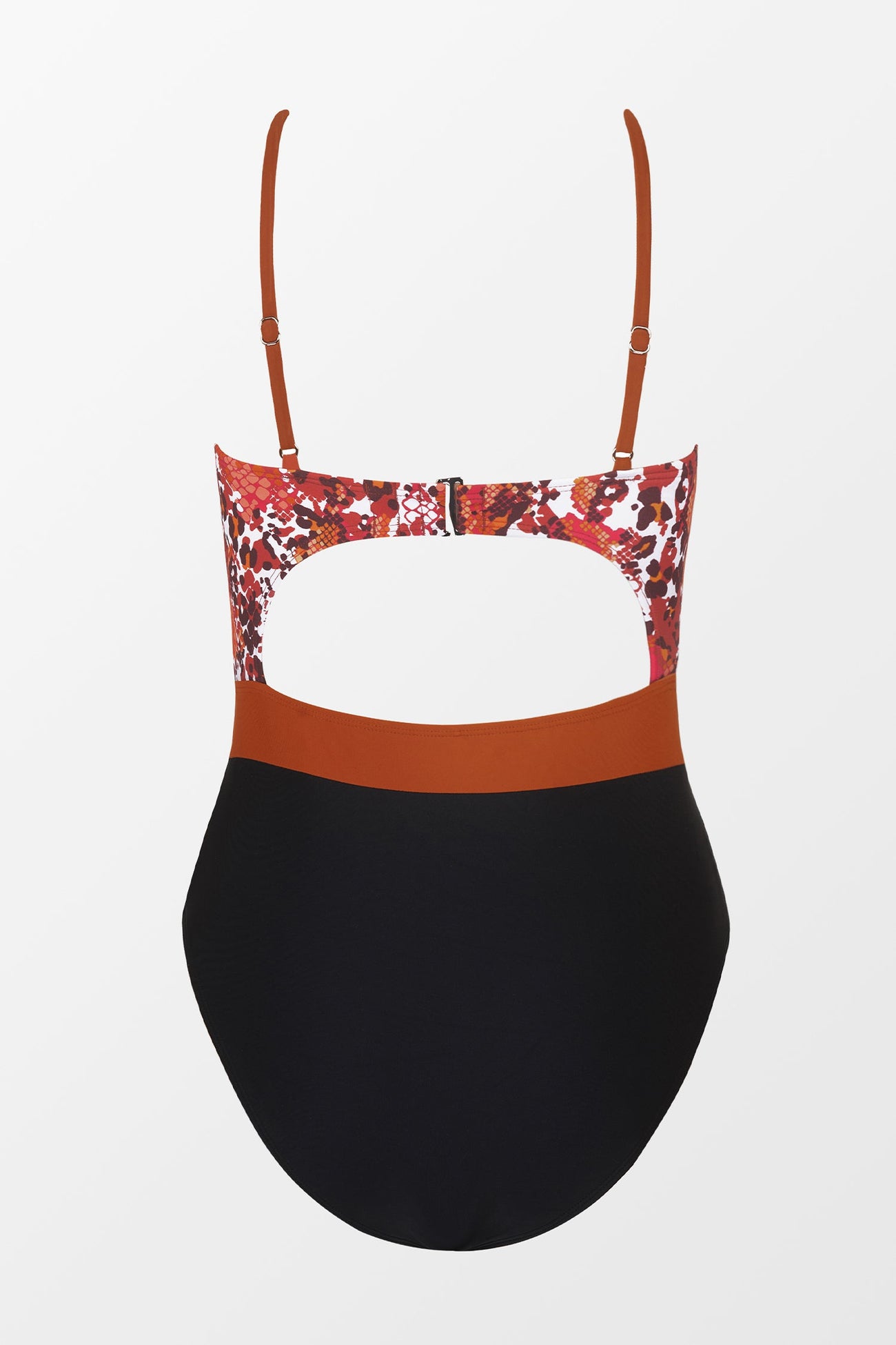 Hot Animal Print Cutout Crisscross Halter One Piece Swimsuit