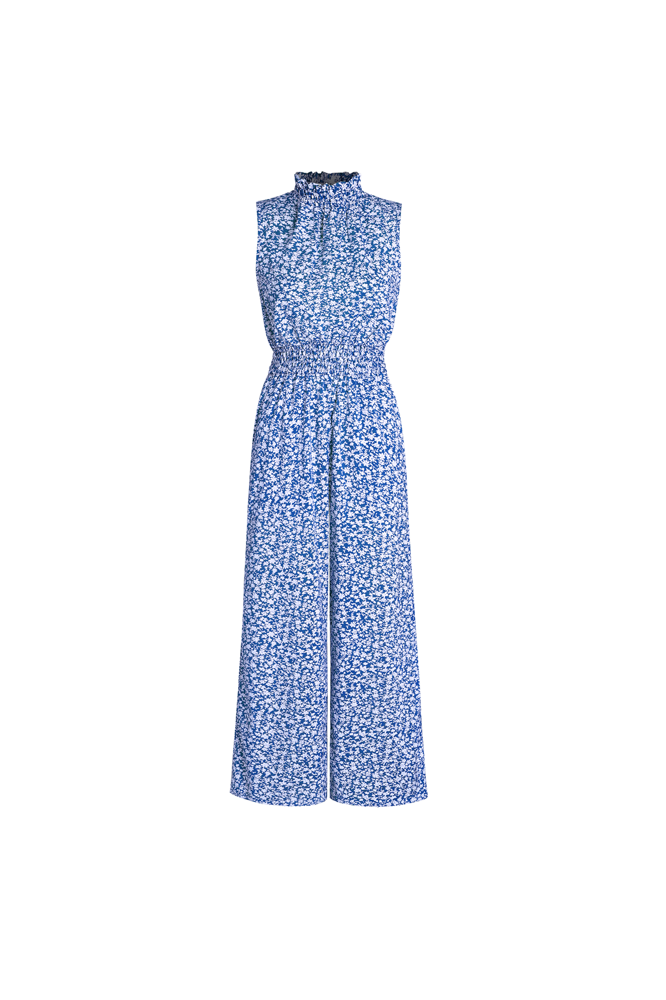 Ditsy Floral Smocked Jumpsuit