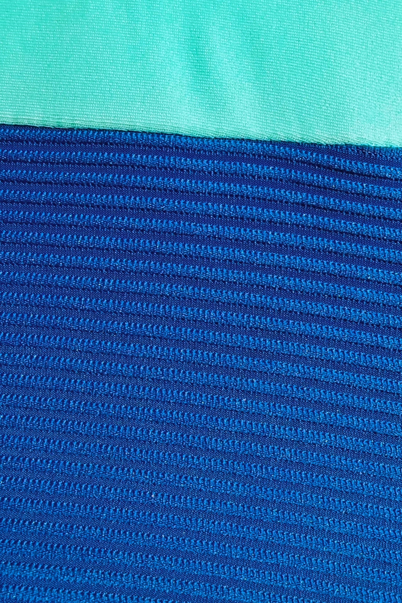 Sunny Blue Colorblock Bralette & Banded High Waist Bikini Set