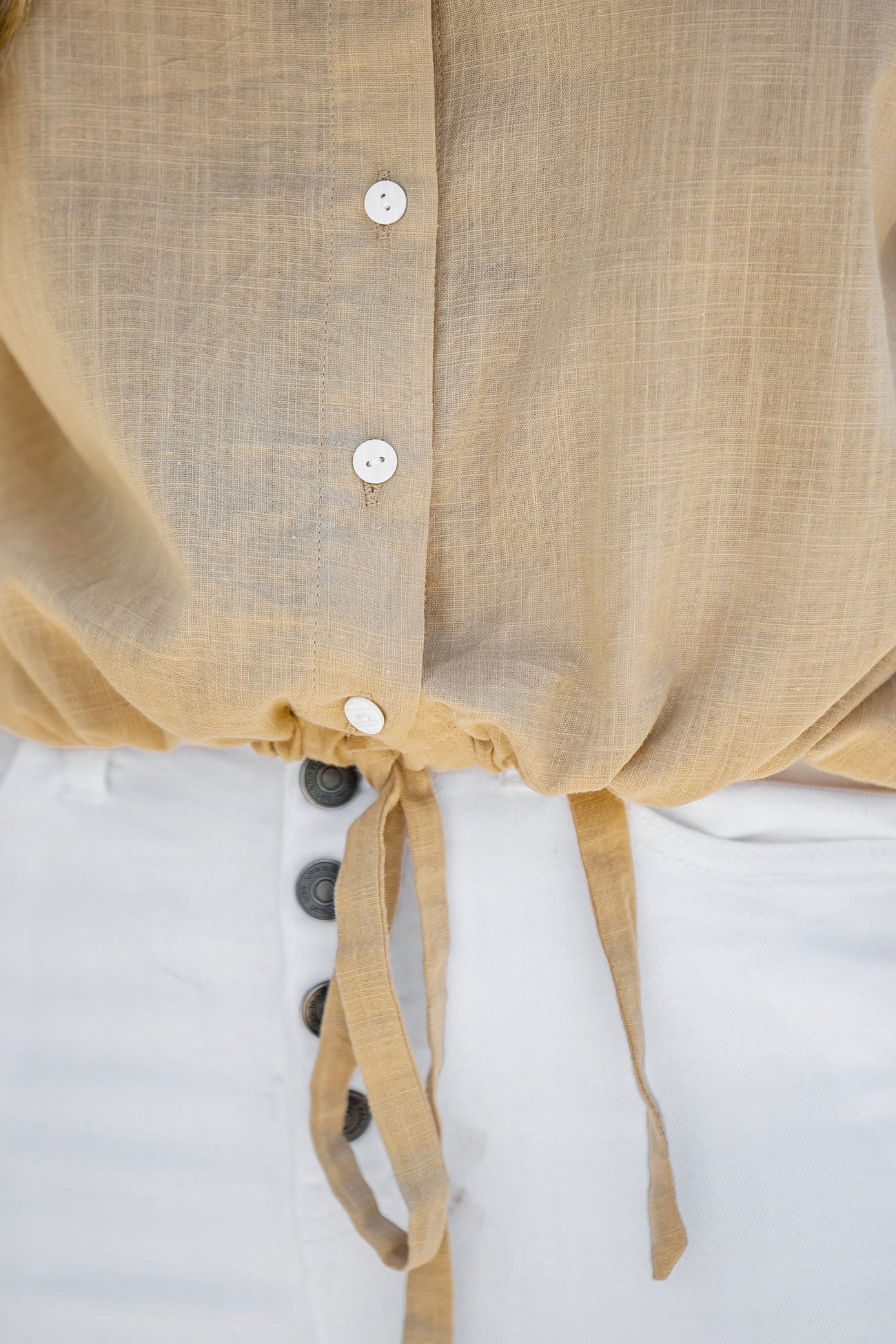 Drawstring Dolman Sleeve Shirt