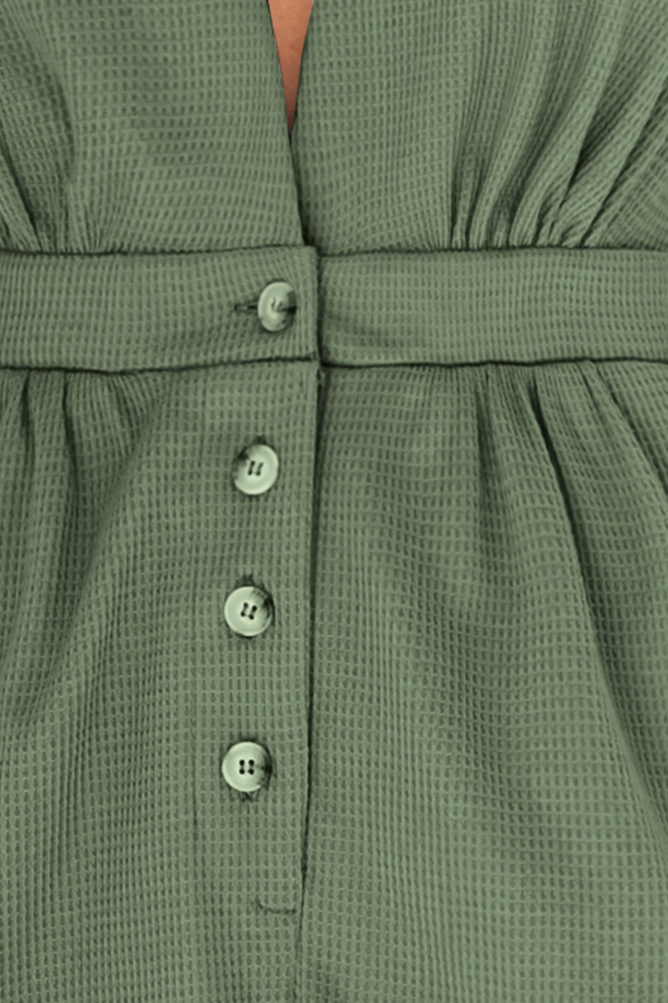 Textured Button-Front Romper