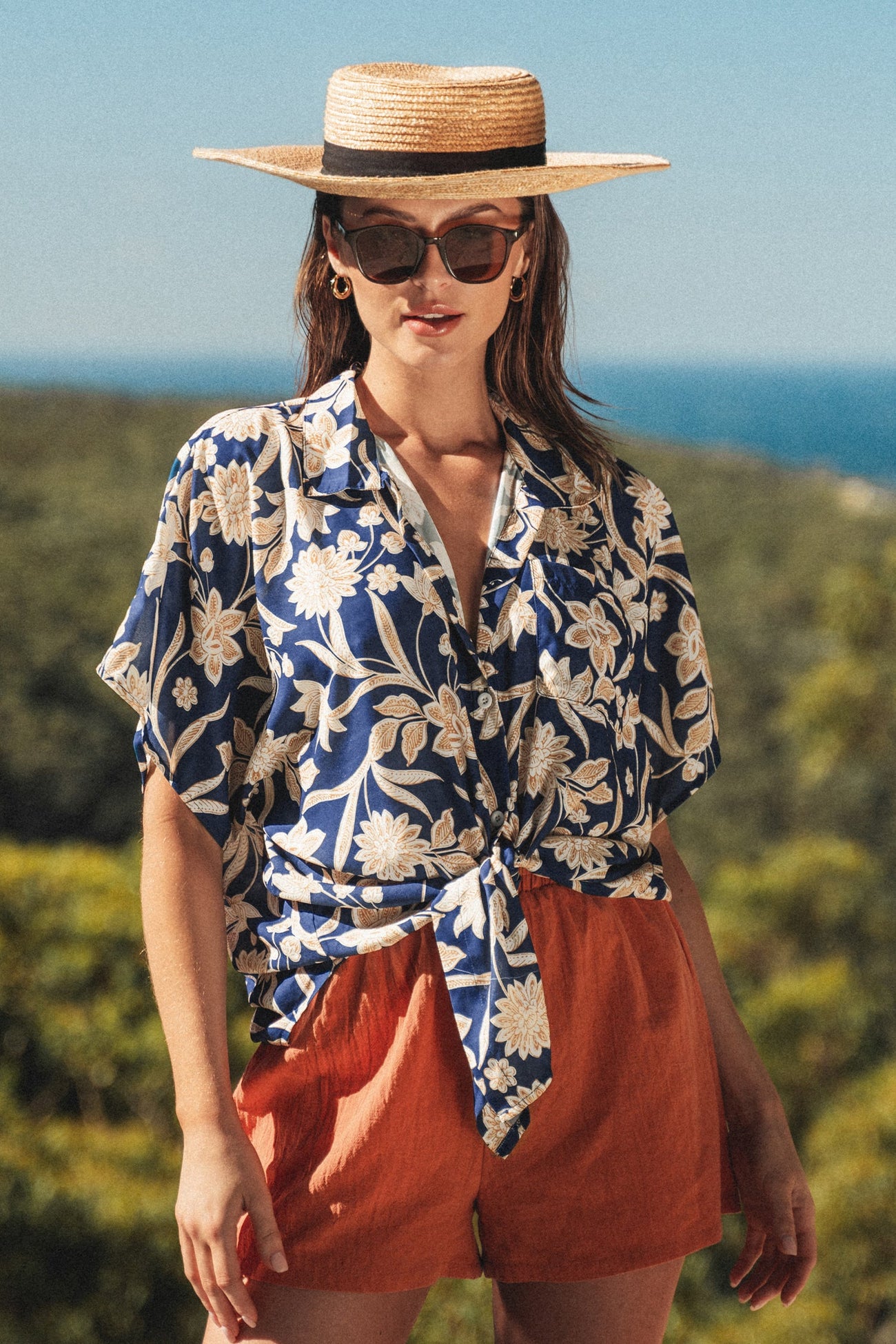 Floral Print Dropped Shoulder Shirt