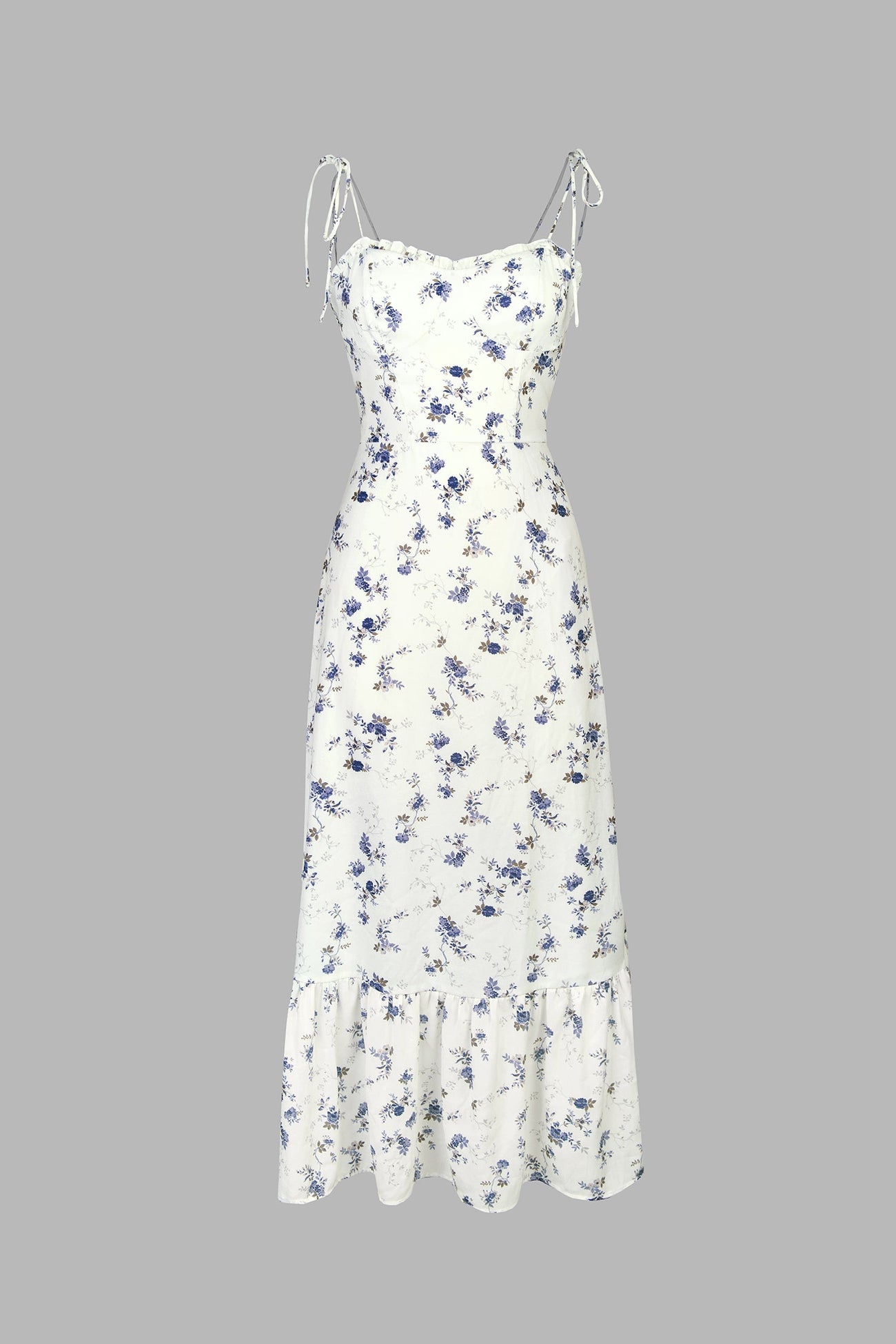 X Madison Beach Wedding Bouquet Sweetheart Ruffled Maxi Dress