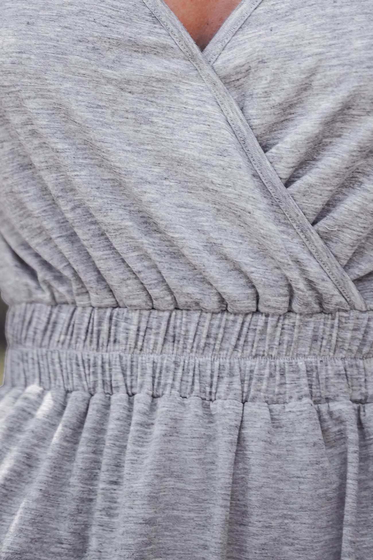 V-neck Grey Slip Dress