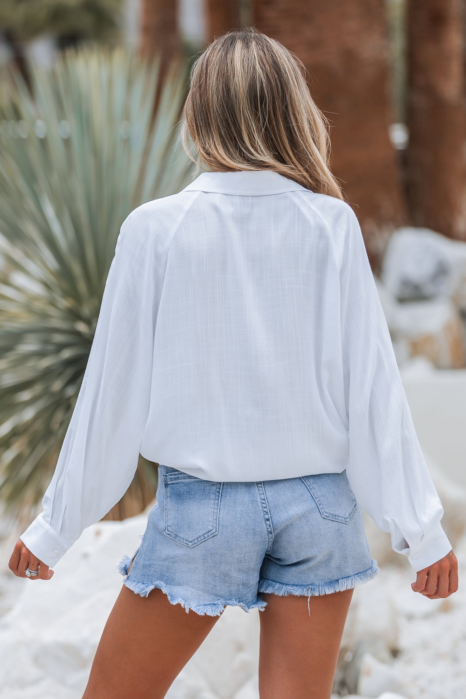 Opal Tie-Front Long Sleeve Top