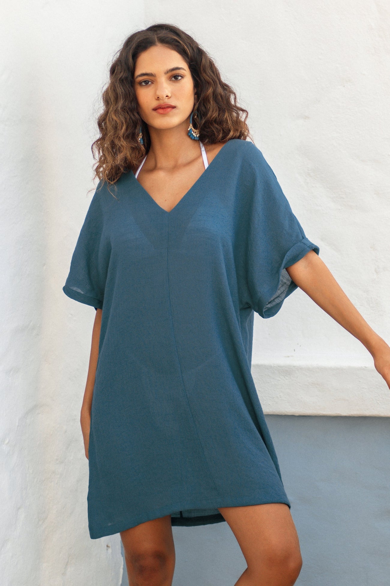 Strappy Cutout Back Cover-Up Dress