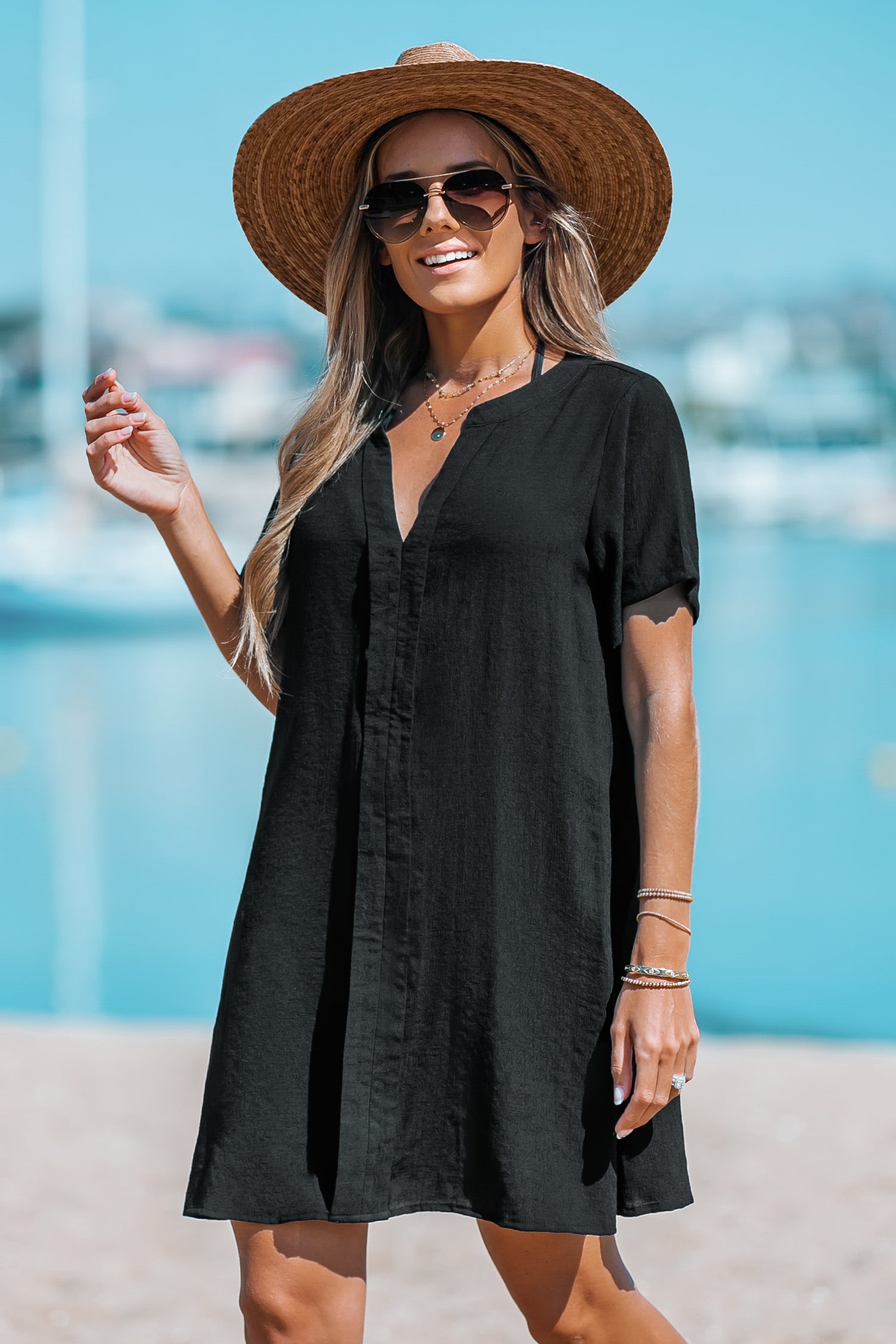 Mini Cover-Up T-Shirt Dress